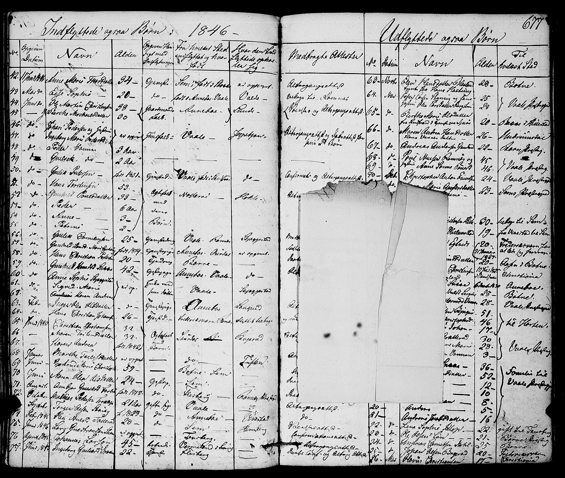 Ramnes kirkebøker, AV/SAKO-A-314/F/Fa/L0005: Parish register (official) no. I 5, 1841-1861, p. 676-677