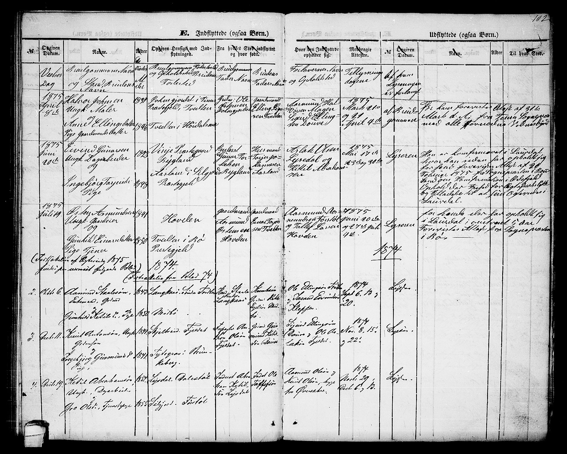 Lårdal kirkebøker, SAKO/A-284/G/Gc/L0002: Parish register (copy) no. III 2, 1852-1877, p. 102