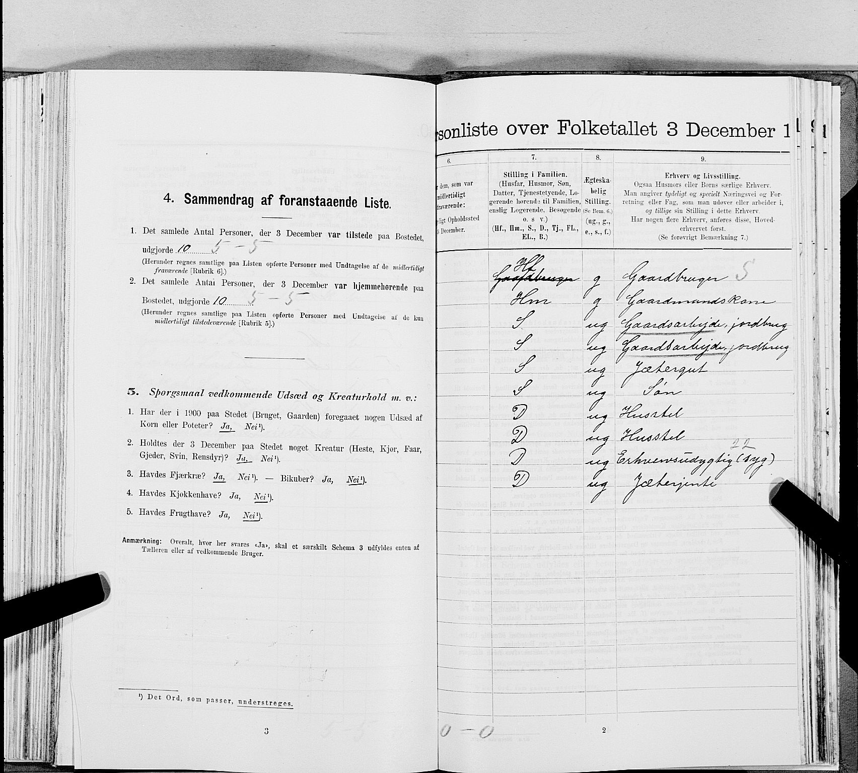 SAT, 1900 census for Snåsa, 1900, p. 1333