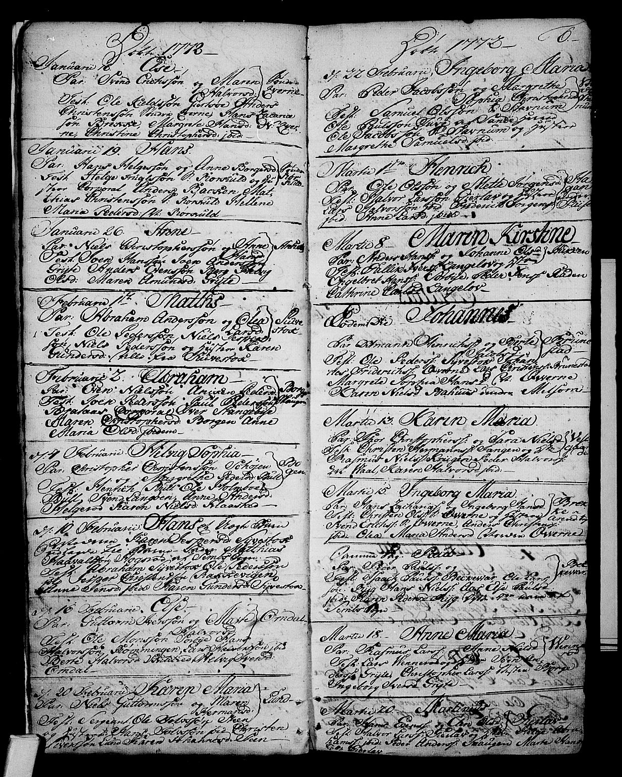 Stokke kirkebøker, AV/SAKO-A-320/F/Fa/L0003: Parish register (official) no. I 3, 1771-1803, p. 6