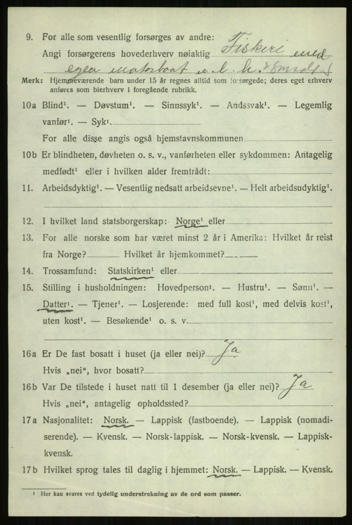 SATØ, 1920 census for Skjervøy, 1920, p. 6604
