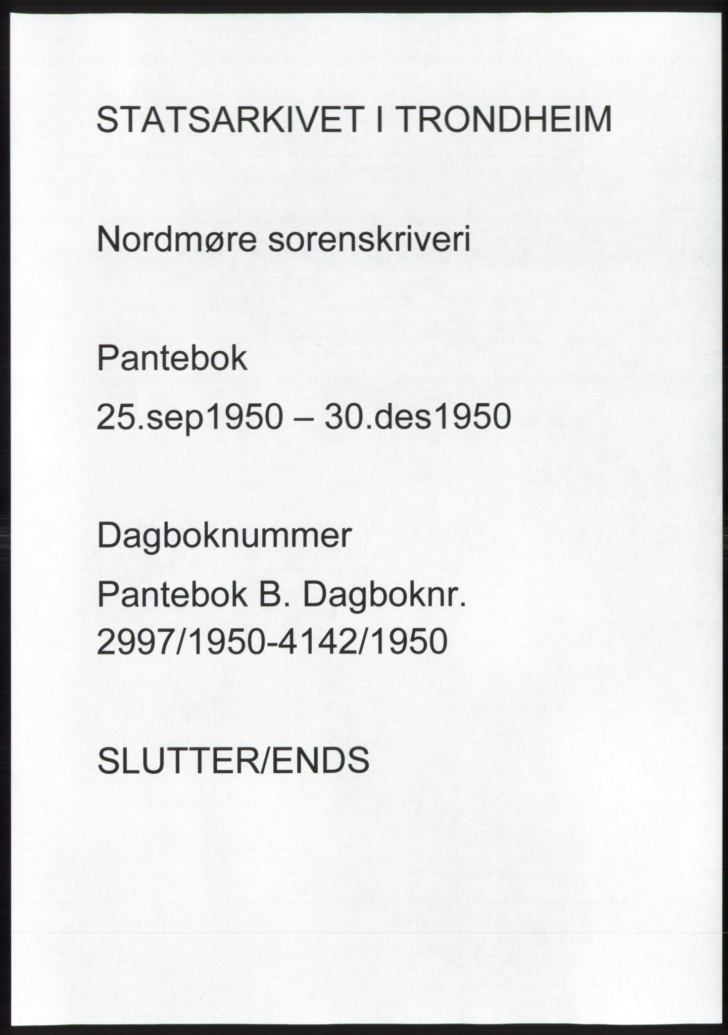 Nordmøre sorenskriveri, AV/SAT-A-4132/1/2/2Ca: Mortgage book no. B106, 1950-1950