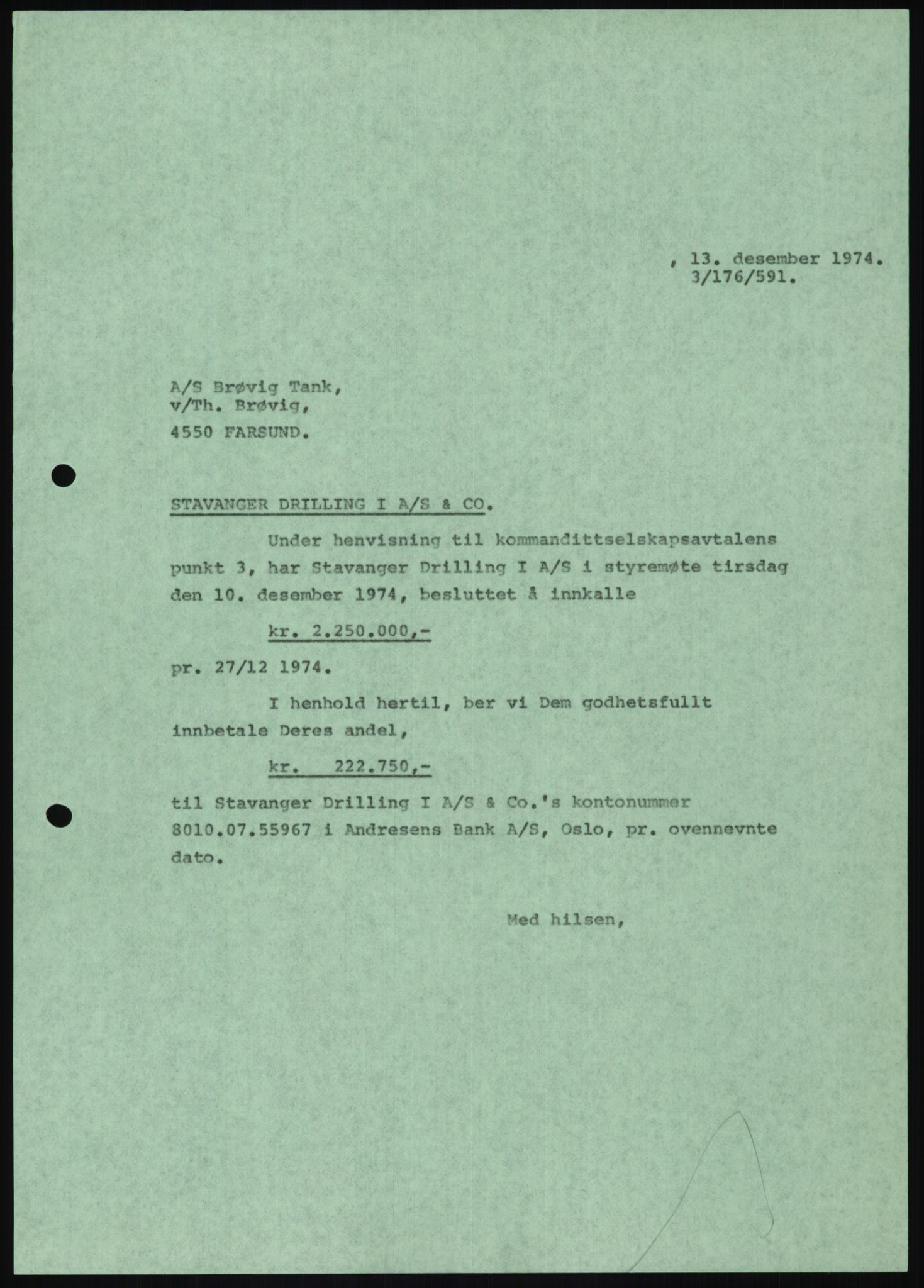 Pa 1503 - Stavanger Drilling AS, AV/SAST-A-101906/D/L0006: Korrespondanse og saksdokumenter, 1974-1984, p. 907