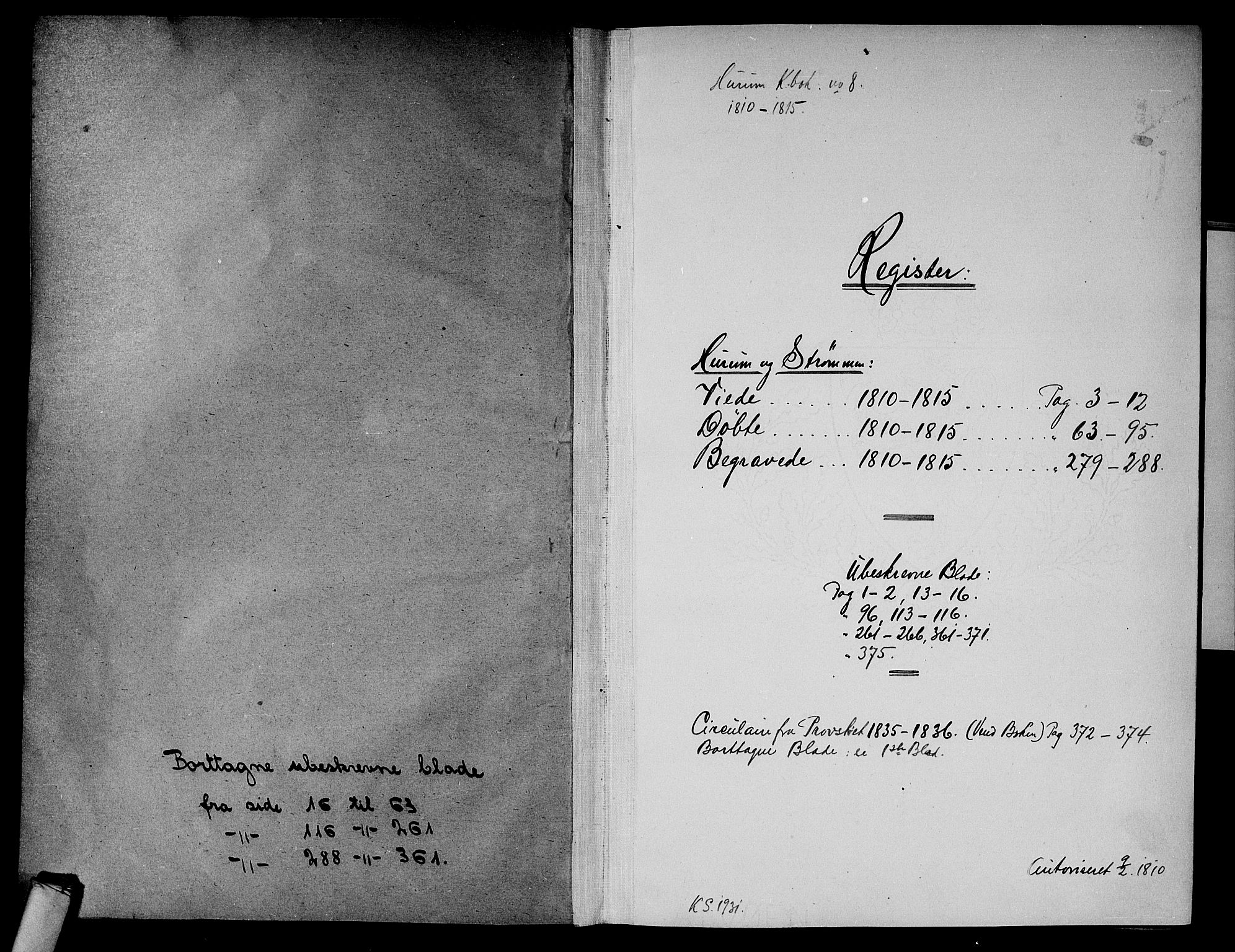 Hurum kirkebøker, AV/SAKO-A-229/F/Fa/L0008: Parish register (official) no. 8, 1810-1815