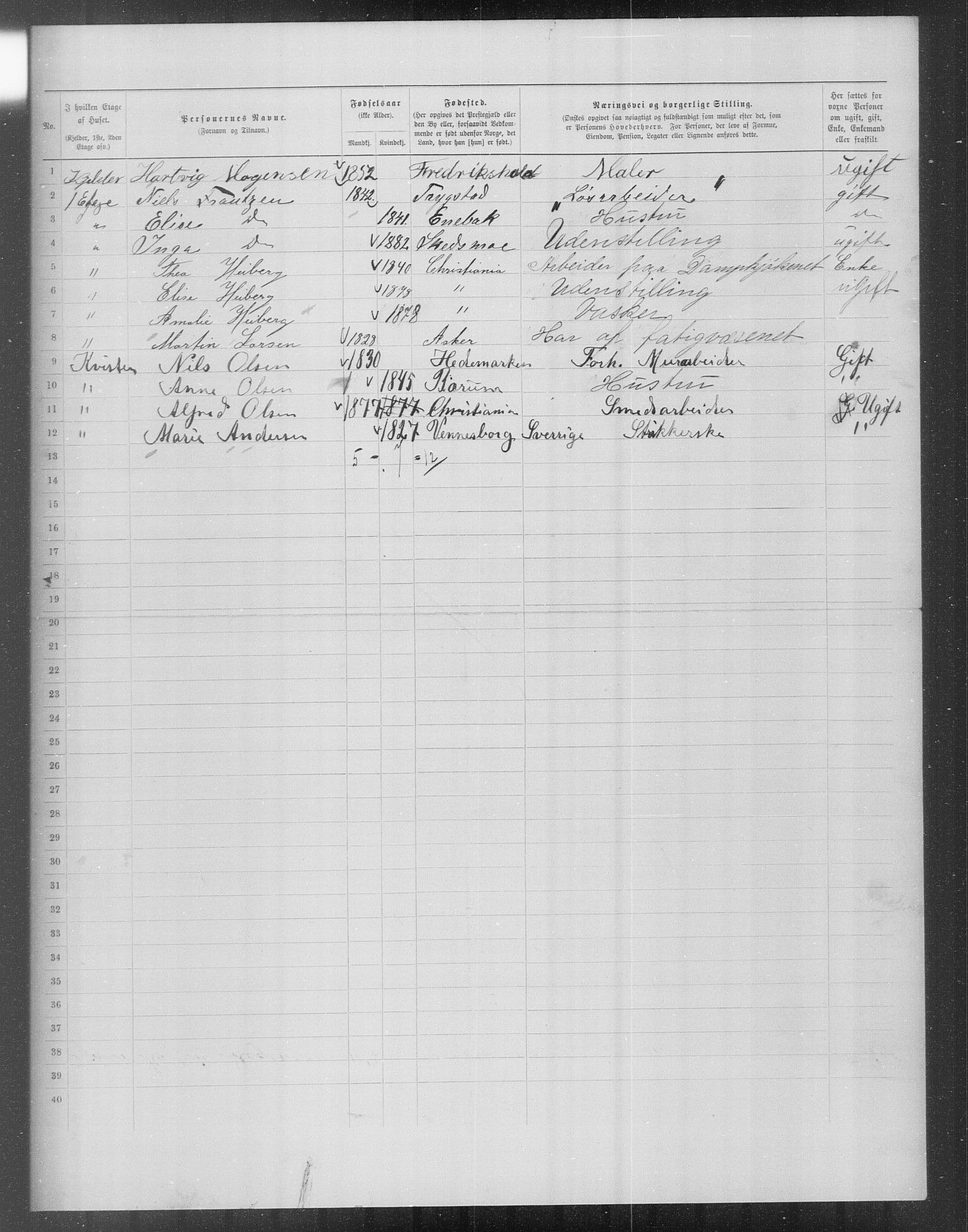 OBA, Municipal Census 1899 for Kristiania, 1899, p. 15753