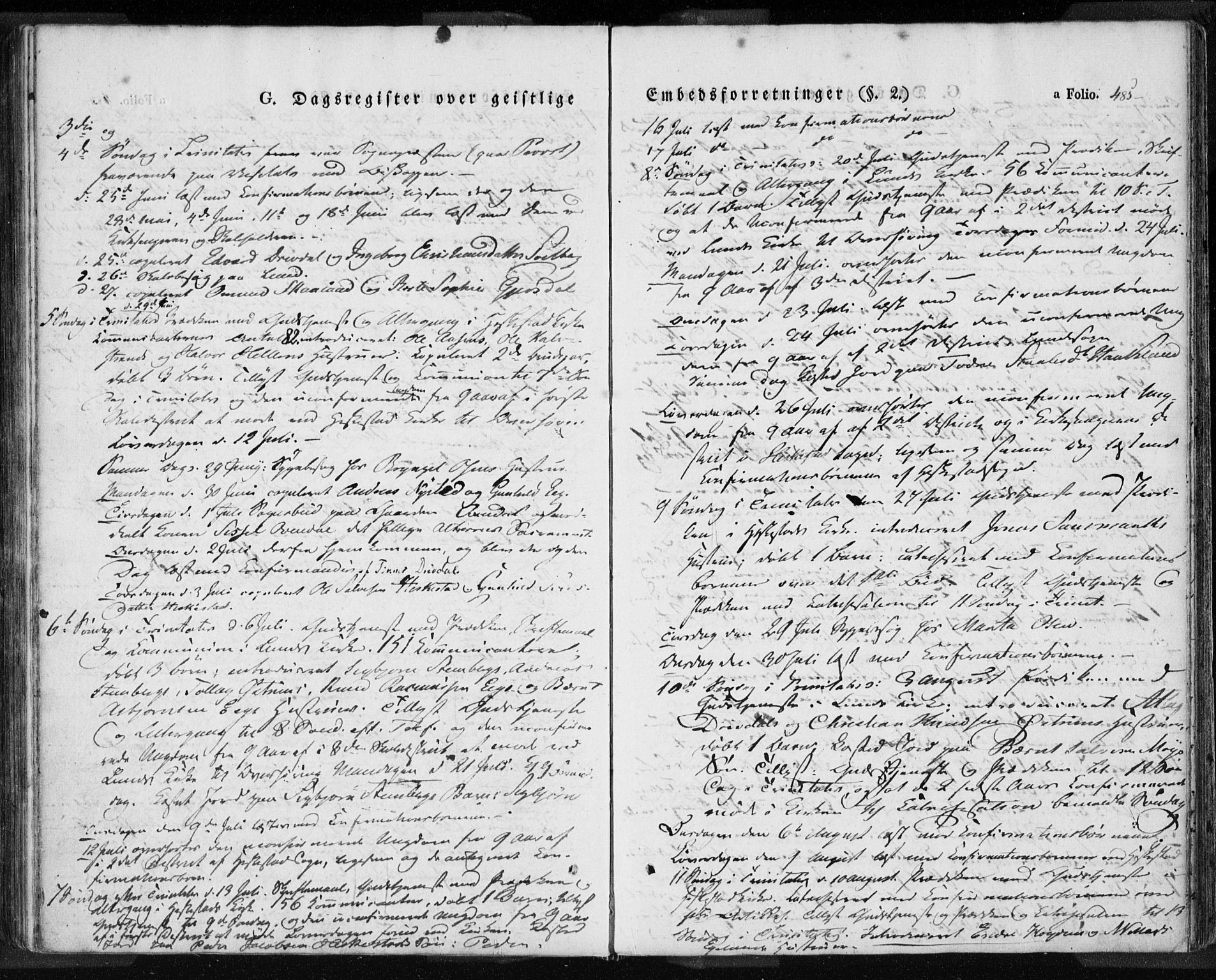 Lund sokneprestkontor, AV/SAST-A-101809/S06/L0008: Parish register (official) no. A 7.2, 1833-1854, p. 485