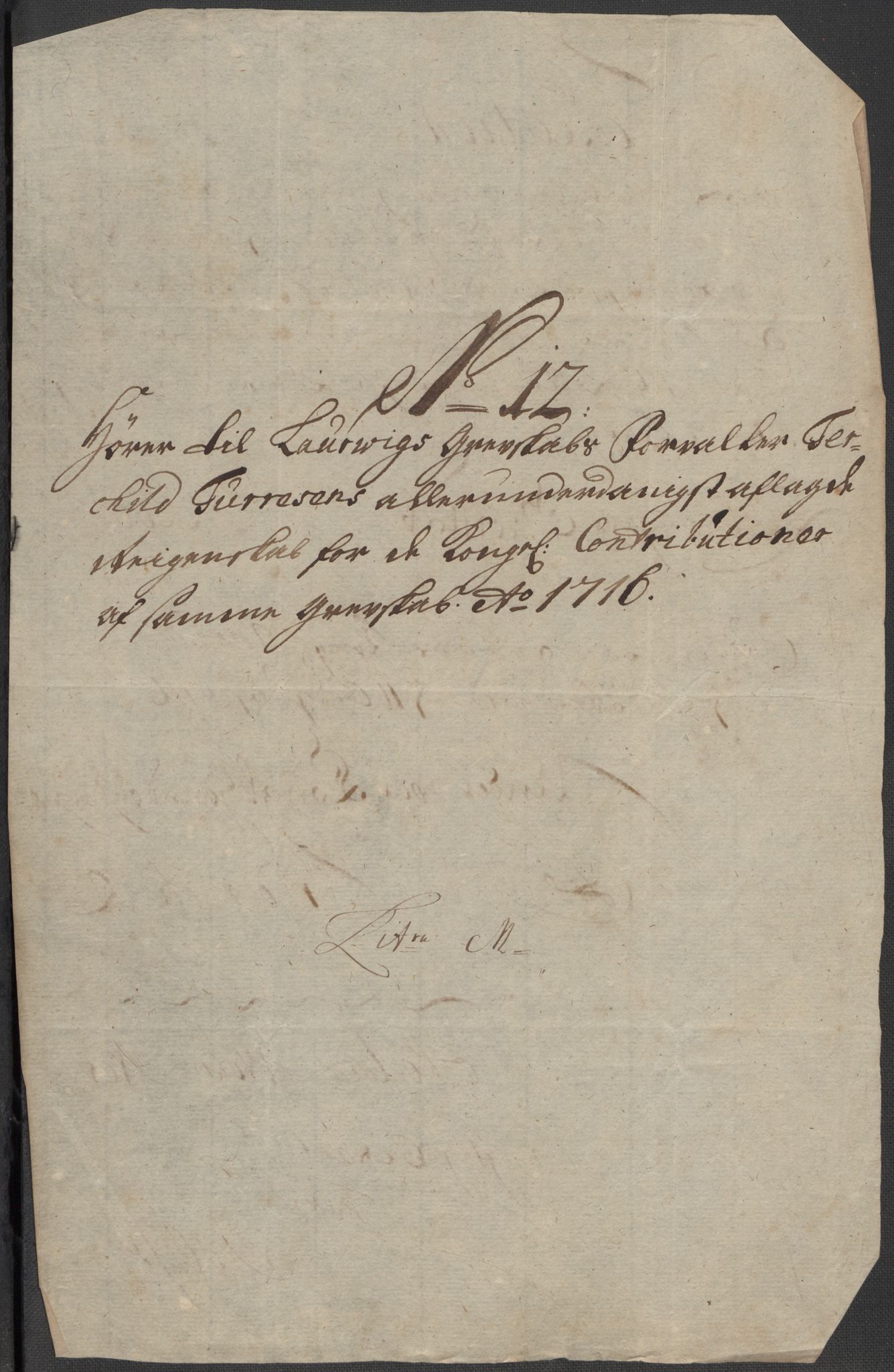 Rentekammeret inntil 1814, Reviderte regnskaper, Fogderegnskap, AV/RA-EA-4092/R33/L1987: Fogderegnskap Larvik grevskap, 1716-1717, p. 175