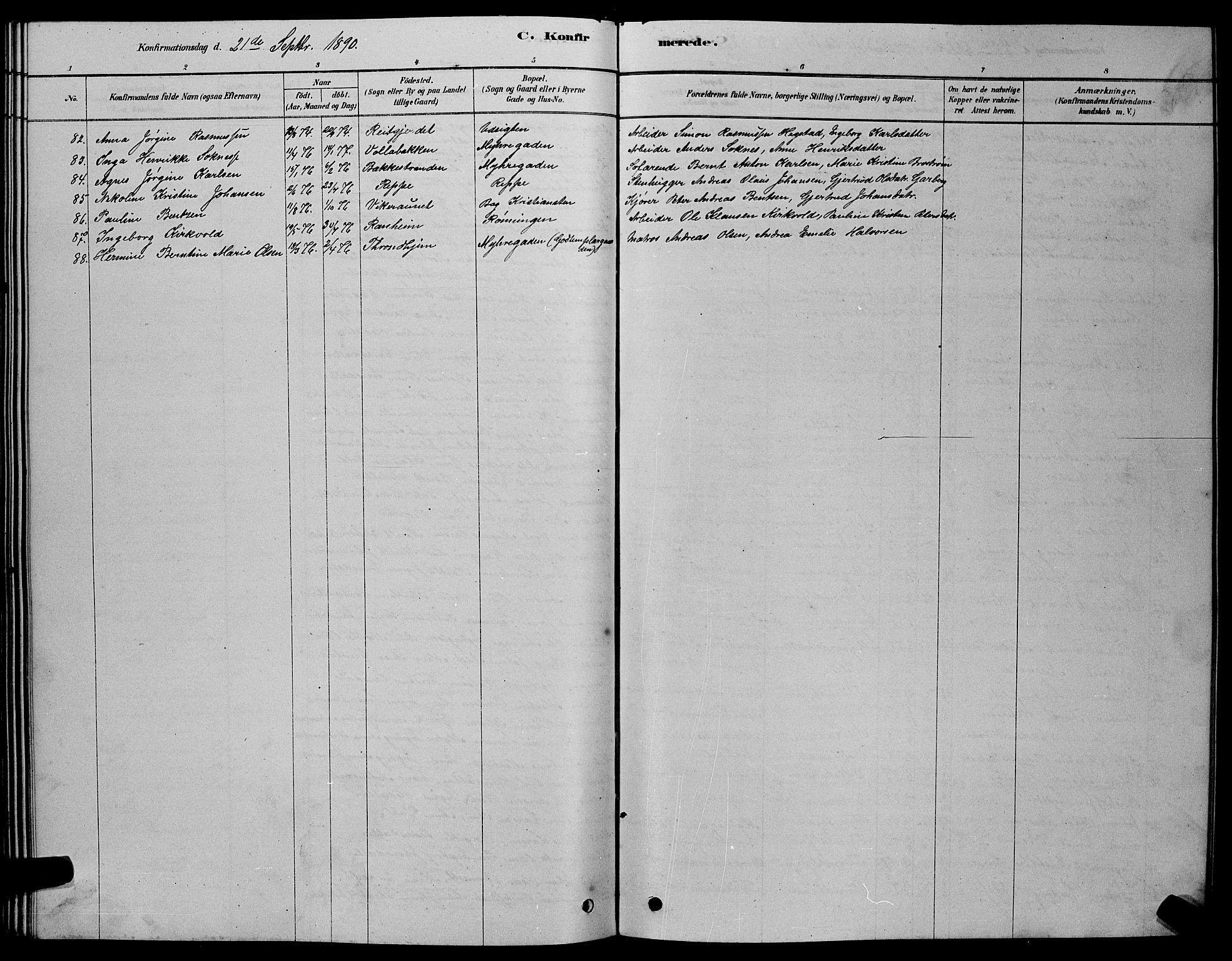 Ministerialprotokoller, klokkerbøker og fødselsregistre - Sør-Trøndelag, SAT/A-1456/606/L0312: Parish register (copy) no. 606C08, 1878-1894