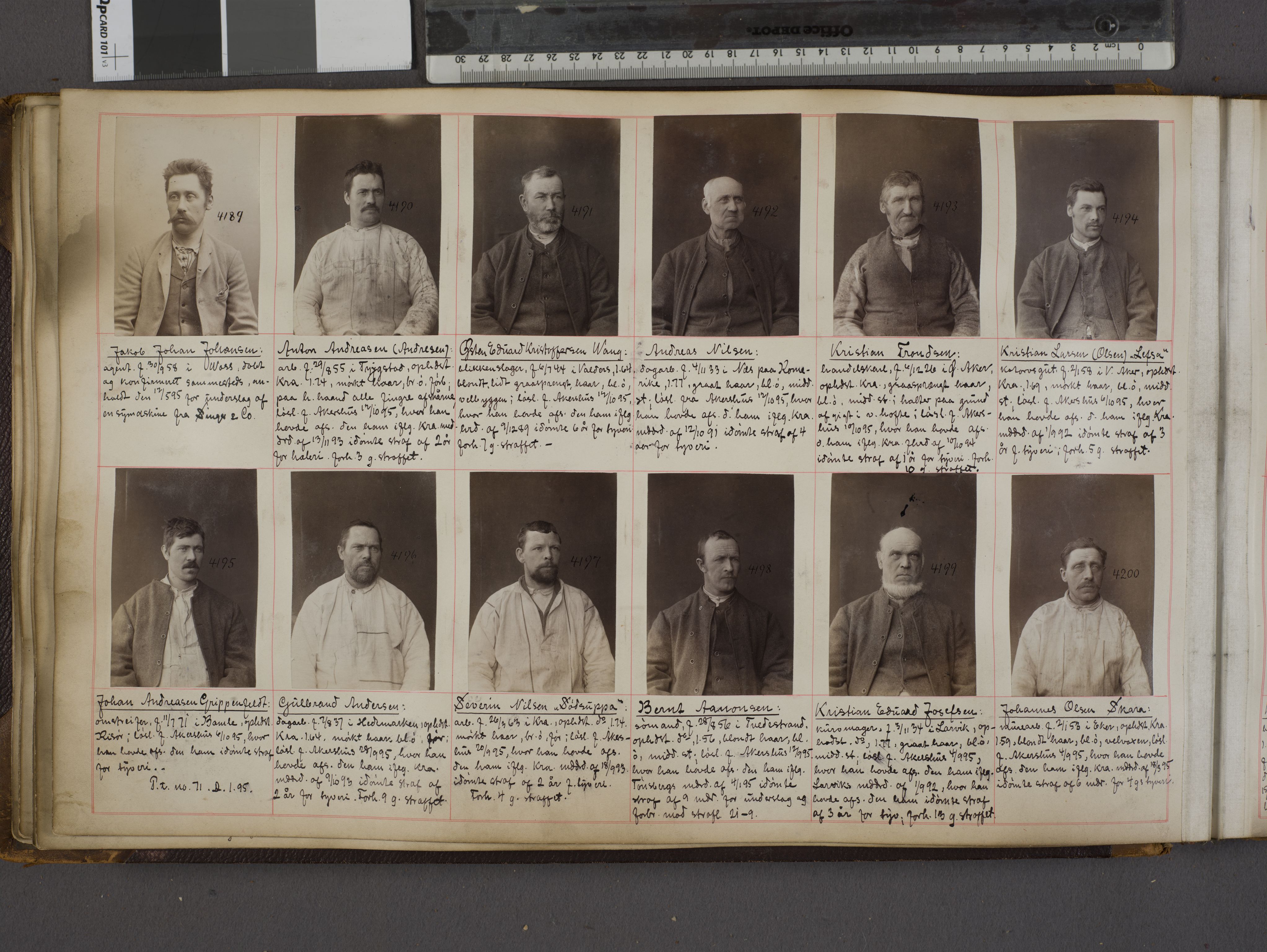 Oslo politikammer, Kriminalavdelingen, AV/SAO-A-11137/U/Ua/L0004: Forbryteralbum, 1895-1897, p. 14