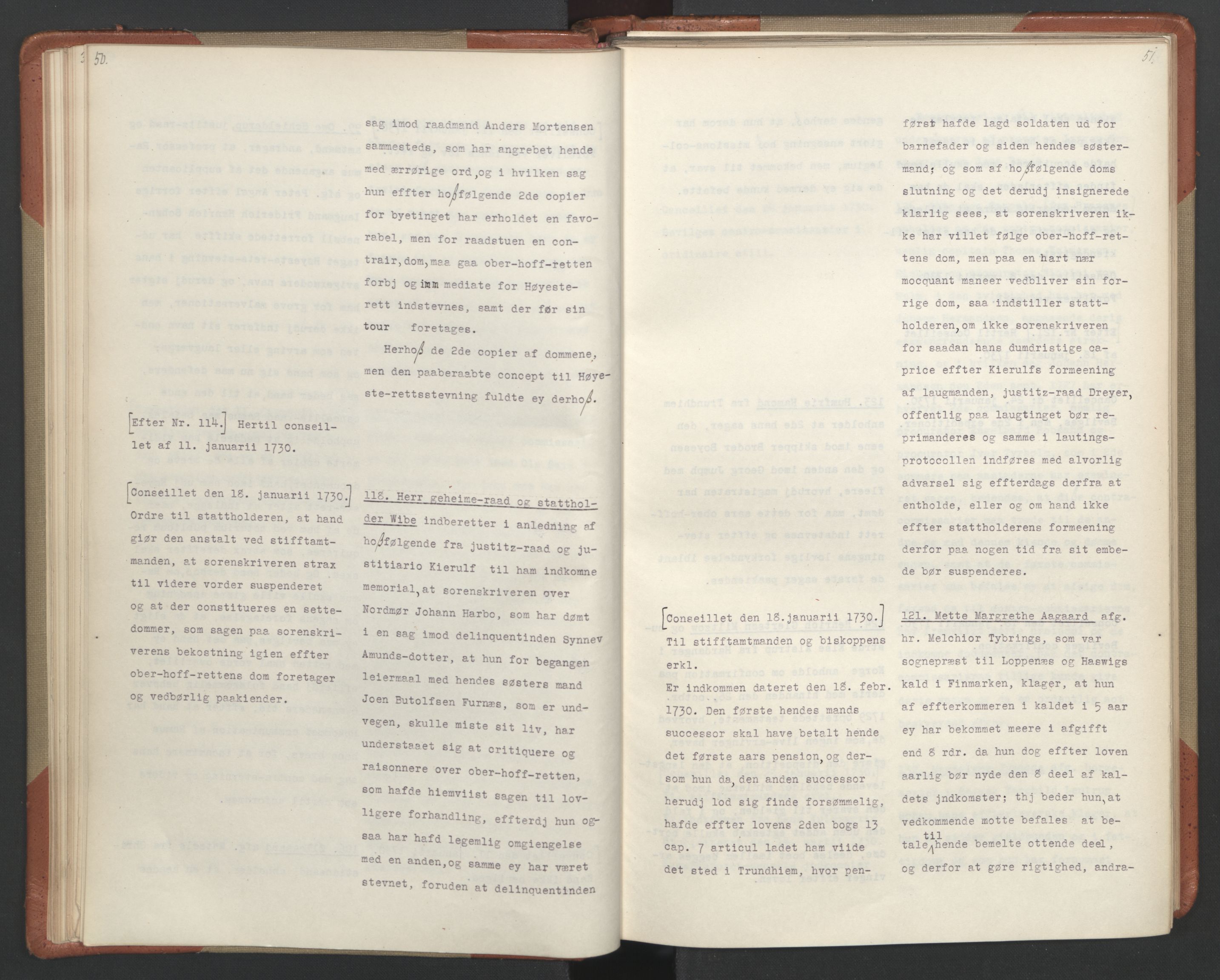 Avskriftsamlingen, AV/RA-EA-4022/F/Fa/L0093: Supplikker, 1730, p. 29