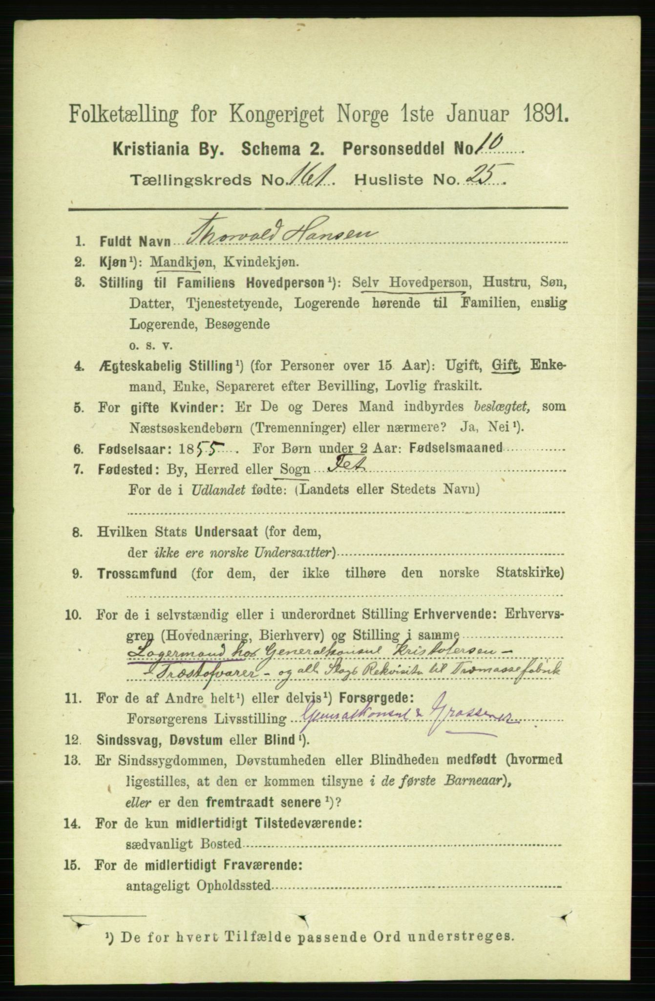 RA, 1891 census for 0301 Kristiania, 1891, p. 92465