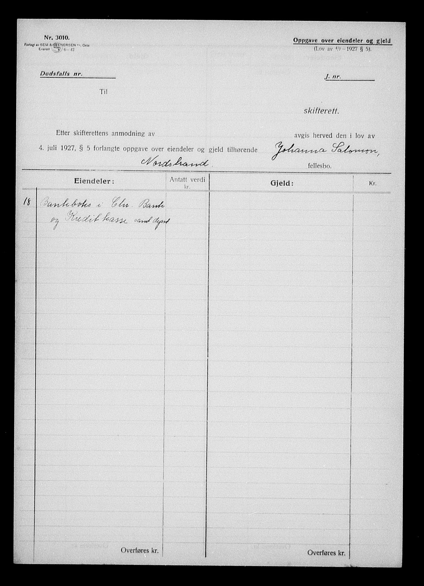 Justisdepartementet, Tilbakeføringskontoret for inndratte formuer, AV/RA-S-1564/H/Hc/Hcc/L0976: --, 1945-1947, p. 284