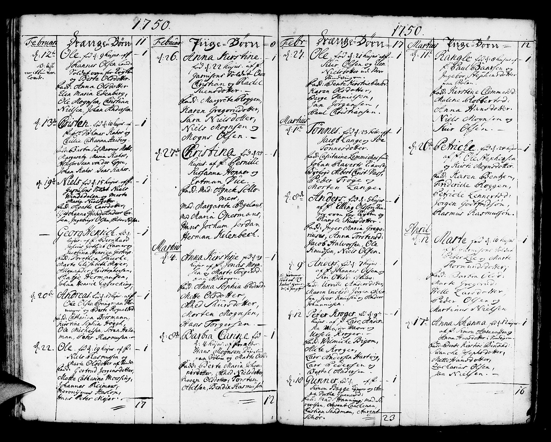 Korskirken sokneprestembete, SAB/A-76101/H/Haa/L0004: Parish register (official) no. A 4, 1720-1750, p. 295