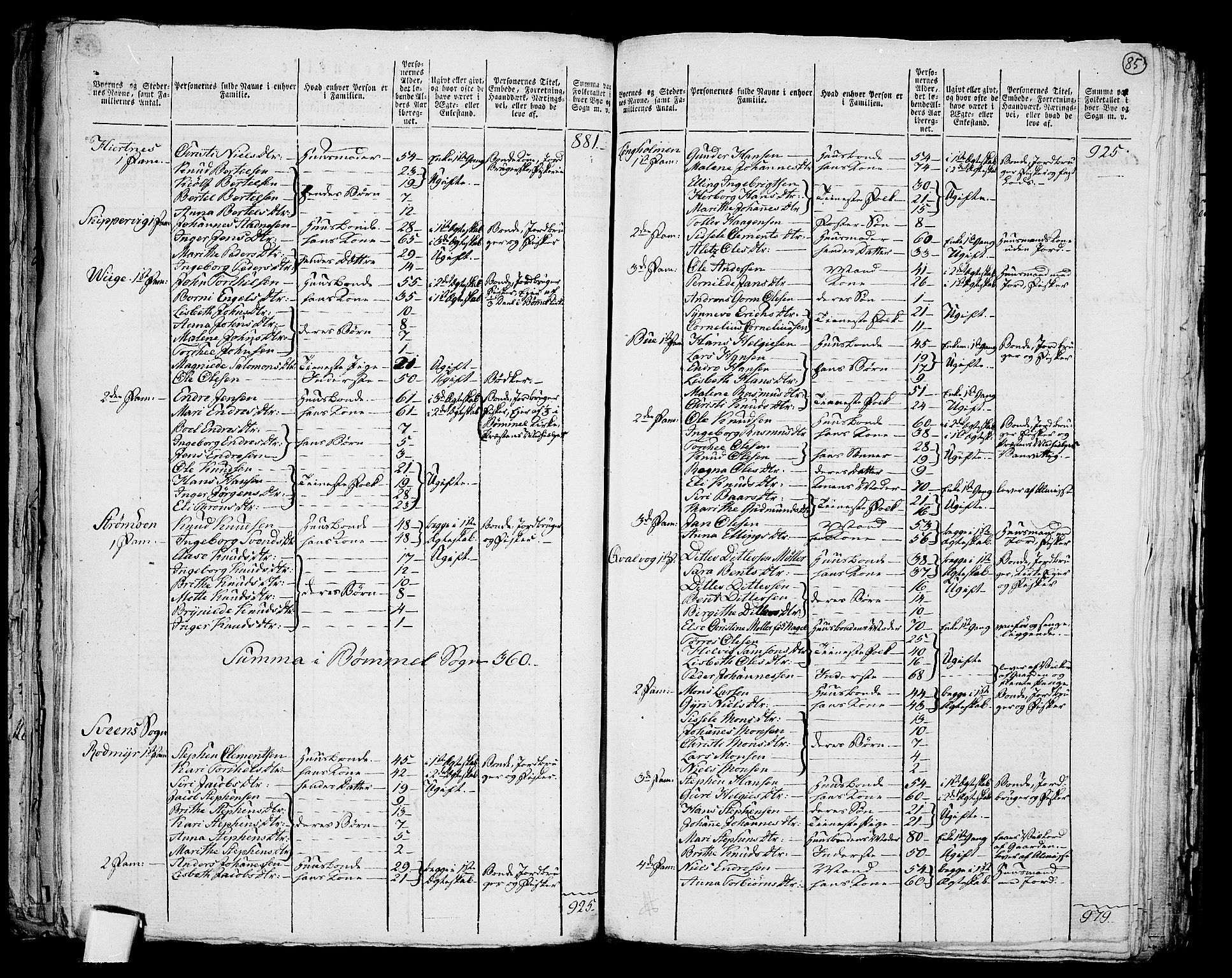 RA, 1801 census for 1218P Finnås, 1801, p. 84b-85a