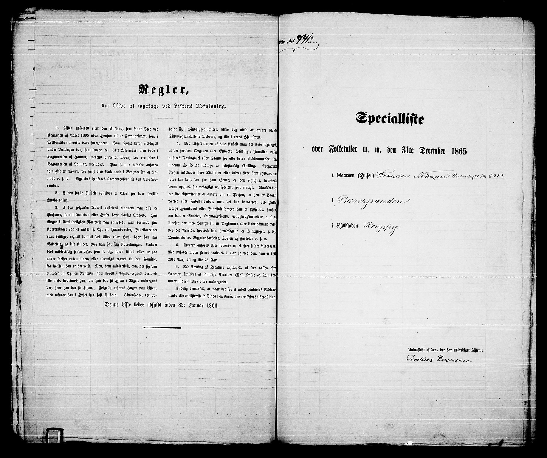 RA, 1865 census for Kongsberg/Kongsberg, 1865, p. 1514