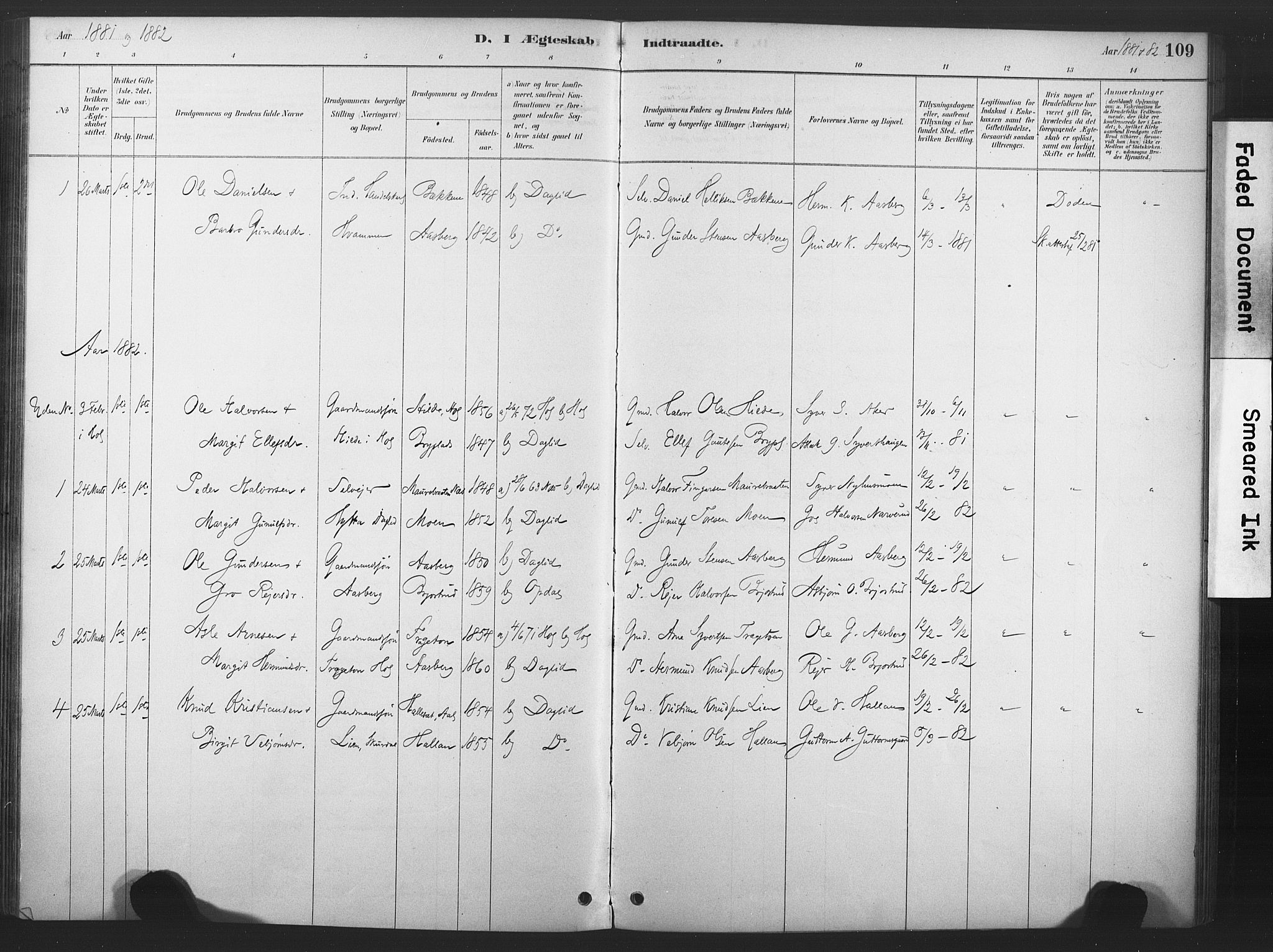 Nore kirkebøker, SAKO/A-238/F/Fd/L0001: Parish register (official) no. IV 1, 1878-1918, p. 109