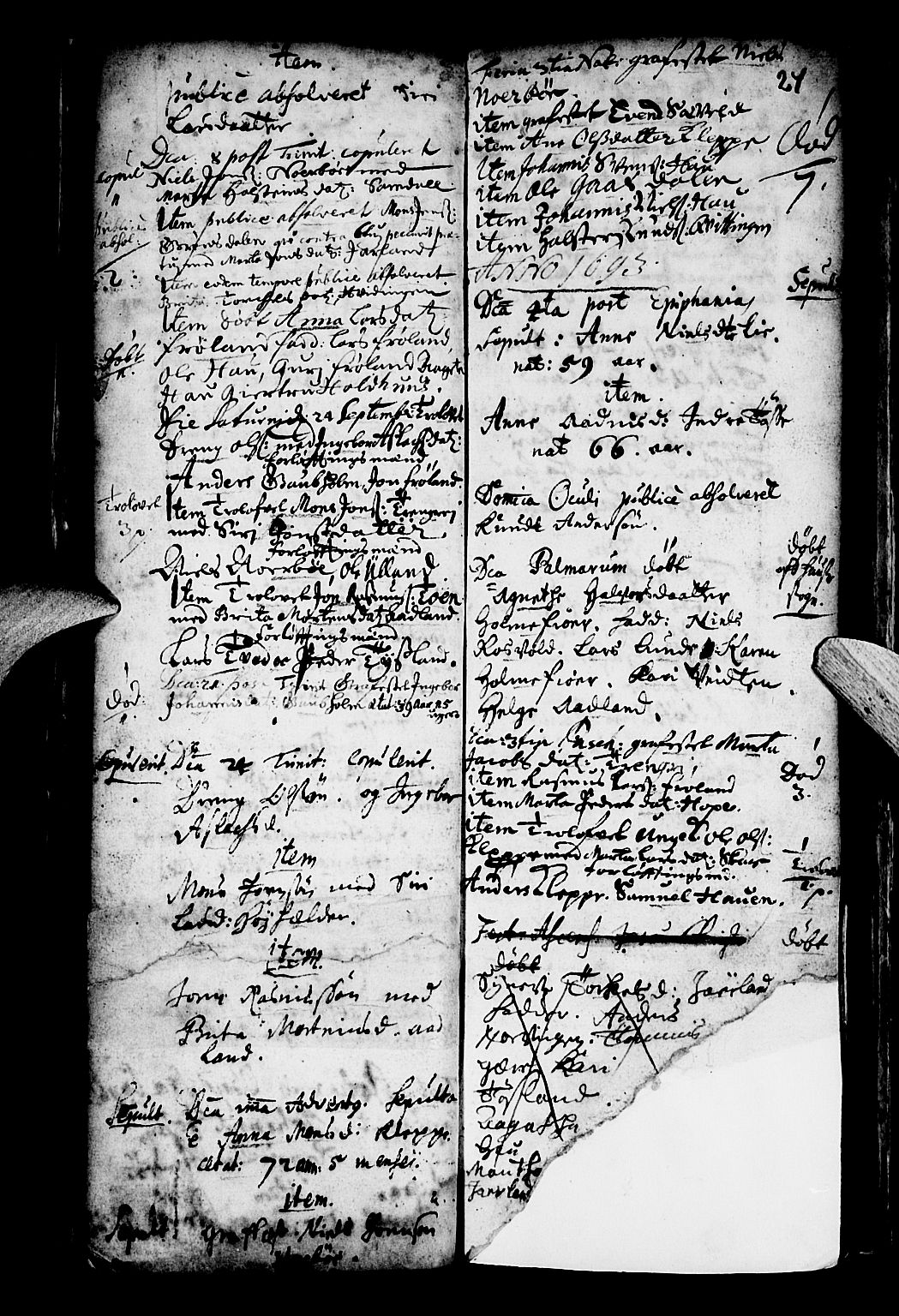 Os sokneprestembete, SAB/A-99929: Parish register (official) no. A 4, 1669-1760, p. 24