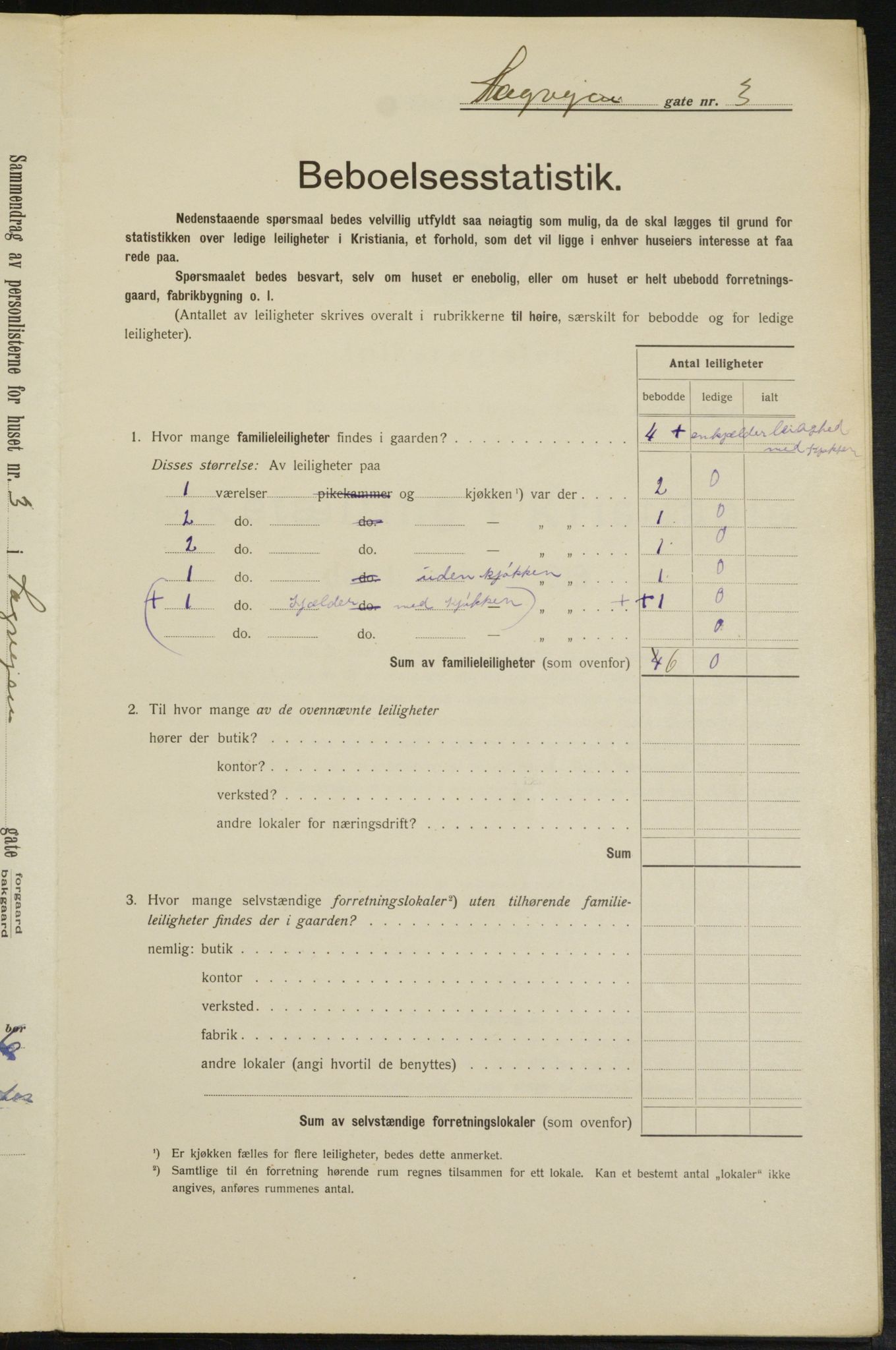 OBA, Municipal Census 1913 for Kristiania, 1913, p. 86421