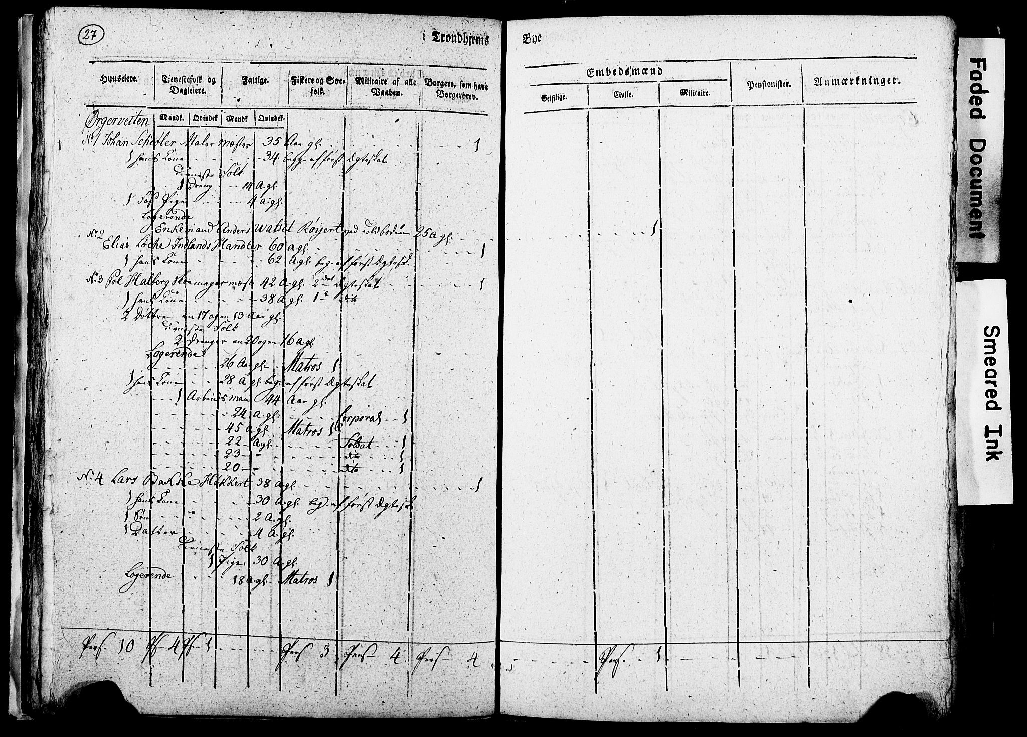 RA, Census 1815 for Trondheim, 1815, p. 228