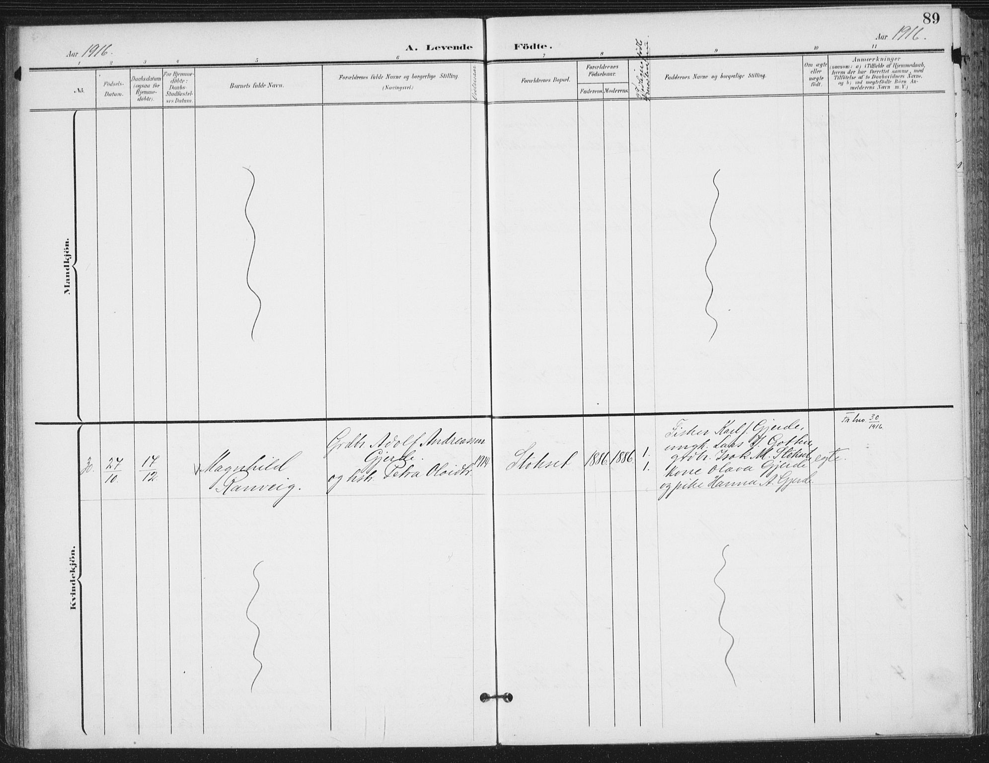 Ministerialprotokoller, klokkerbøker og fødselsregistre - Møre og Romsdal, AV/SAT-A-1454/503/L0038: Parish register (official) no. 503A06, 1901-1917, p. 89