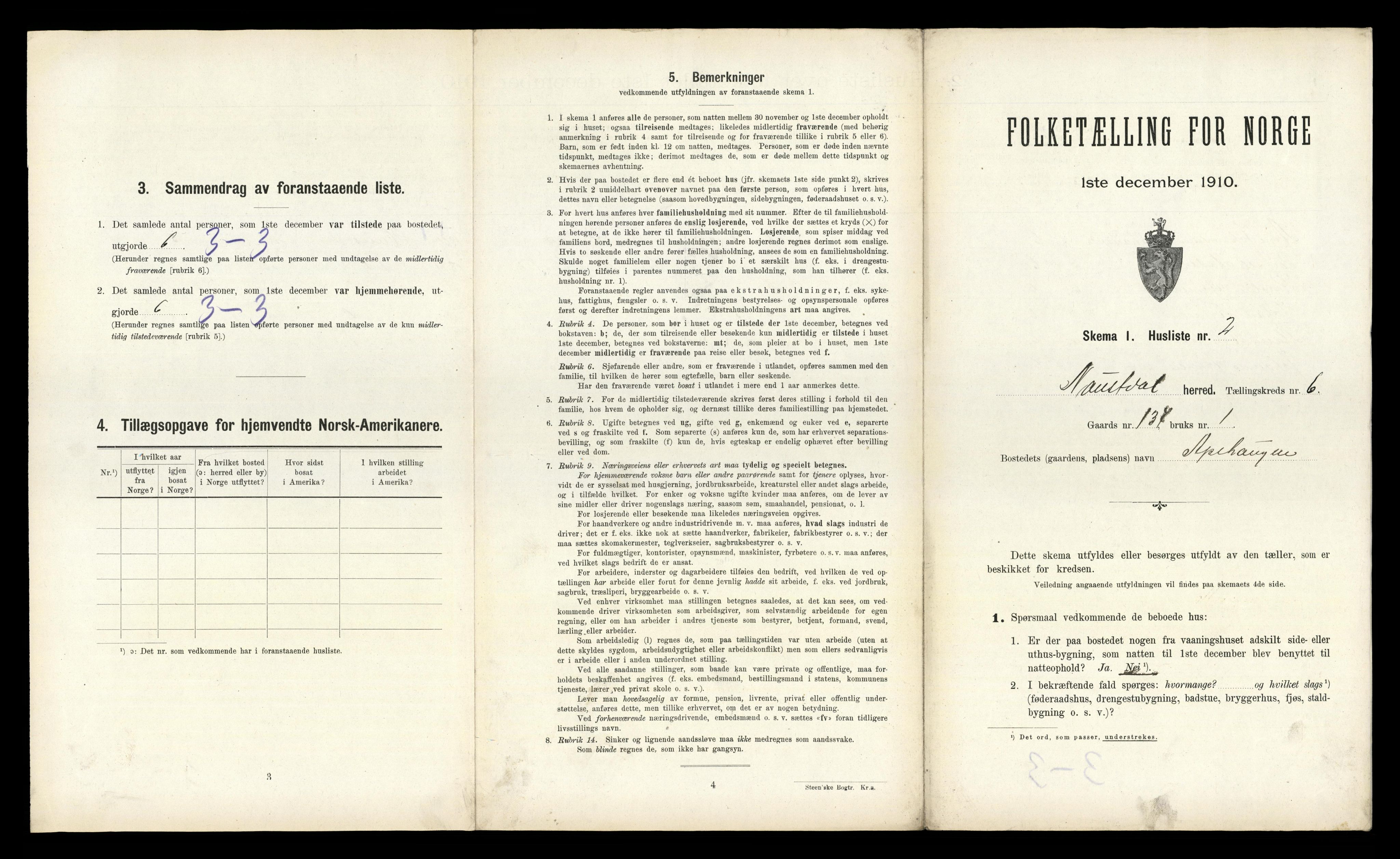 RA, 1910 census for Naustdal, 1910, p. 813