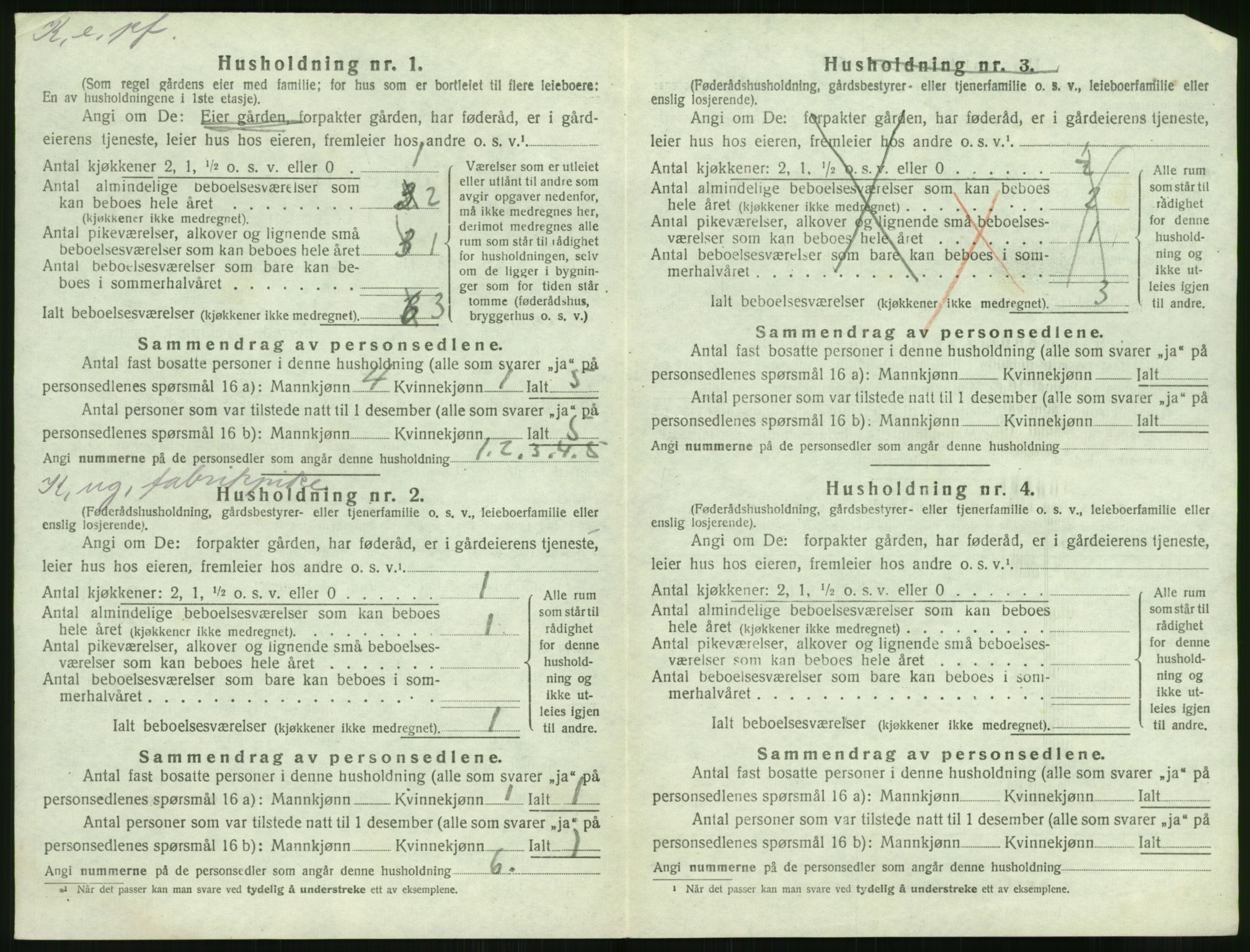 SAK, 1920 census for Øyestad, 1920, p. 1711