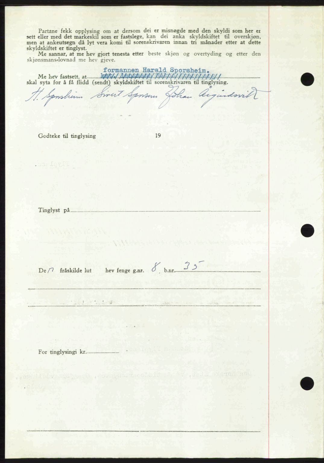 Romsdal sorenskriveri, AV/SAT-A-4149/1/2/2C: Mortgage book no. A30, 1949-1949, Diary no: : 1757/1949