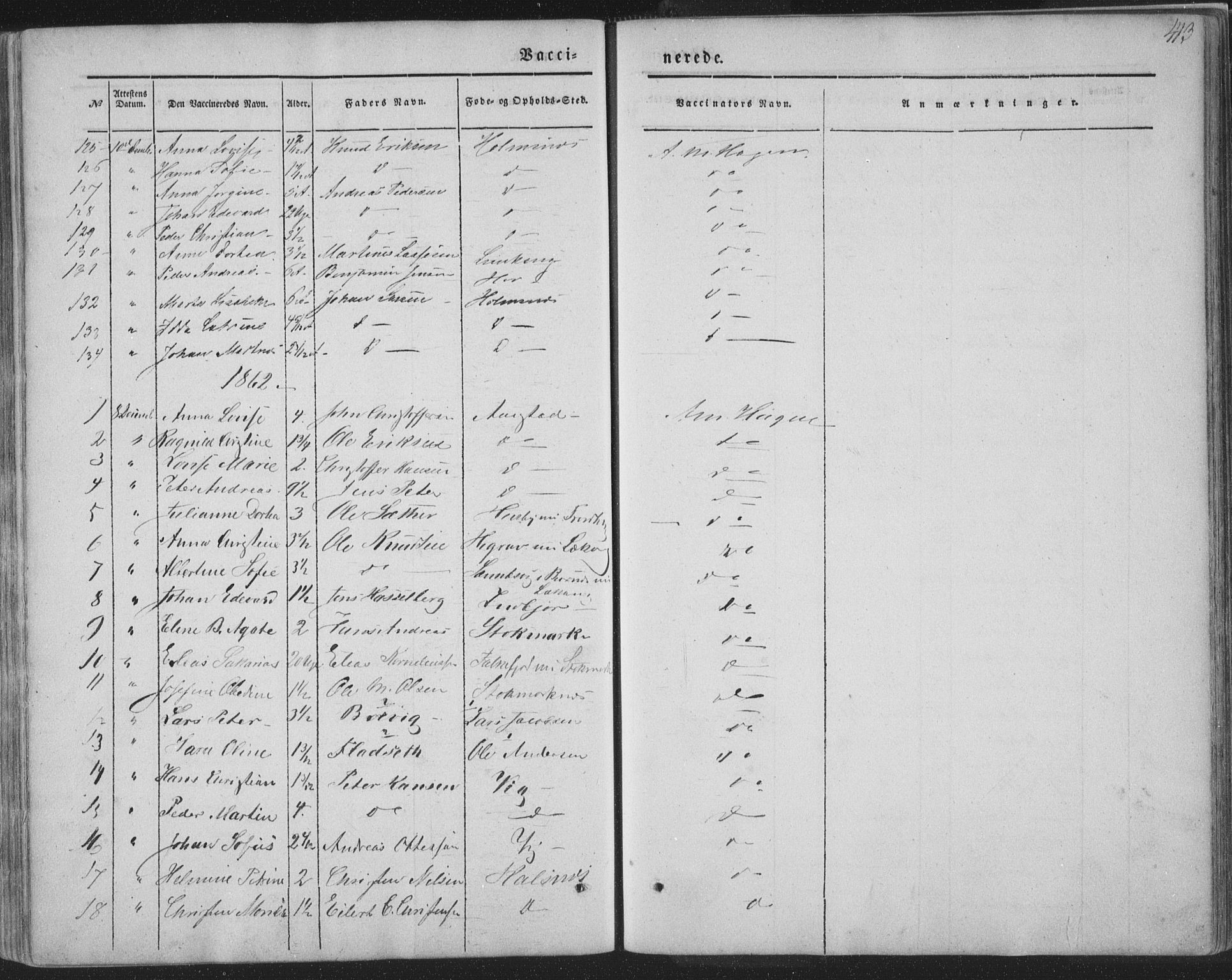 Ministerialprotokoller, klokkerbøker og fødselsregistre - Nordland, AV/SAT-A-1459/888/L1241: Parish register (official) no. 888A07, 1849-1869, p. 413