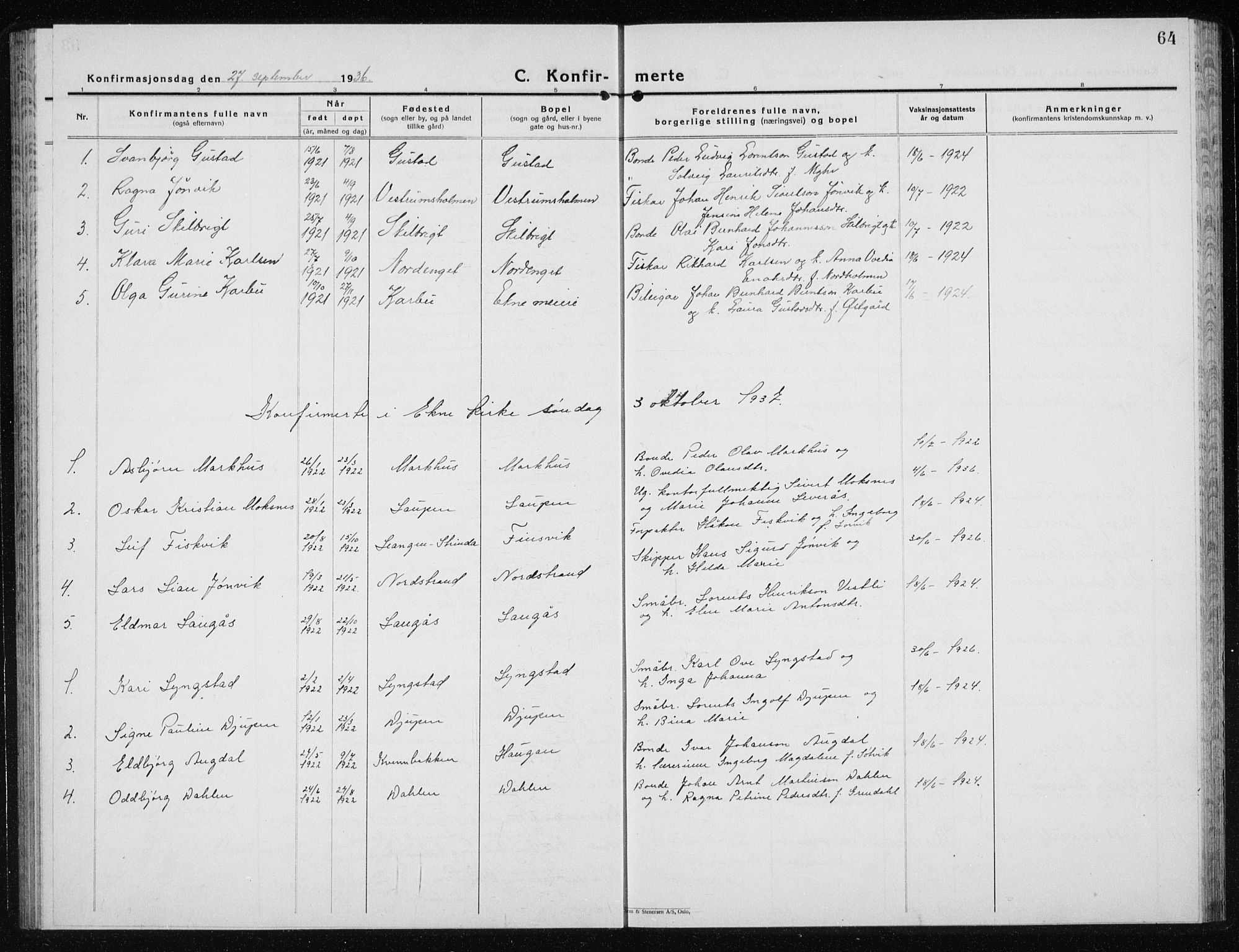 Ministerialprotokoller, klokkerbøker og fødselsregistre - Nord-Trøndelag, SAT/A-1458/719/L0180: Parish register (copy) no. 719C01, 1878-1940, p. 64