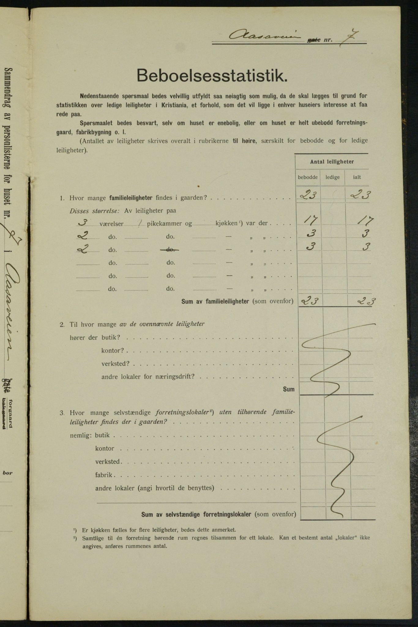 OBA, Municipal Census 1912 for Kristiania, 1912, p. 130954