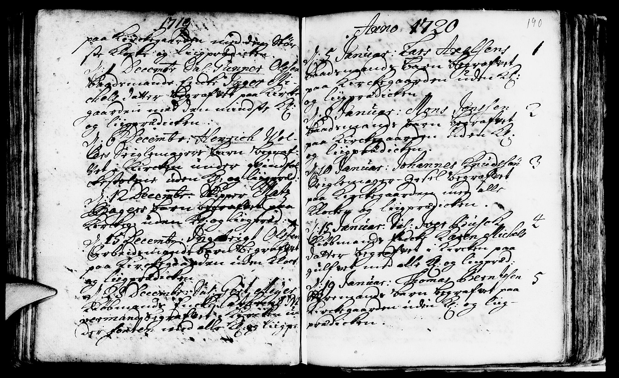 Nykirken Sokneprestembete, AV/SAB-A-77101/H/Haa/L0009: Parish register (official) no. A 9, 1689-1759, p. 190