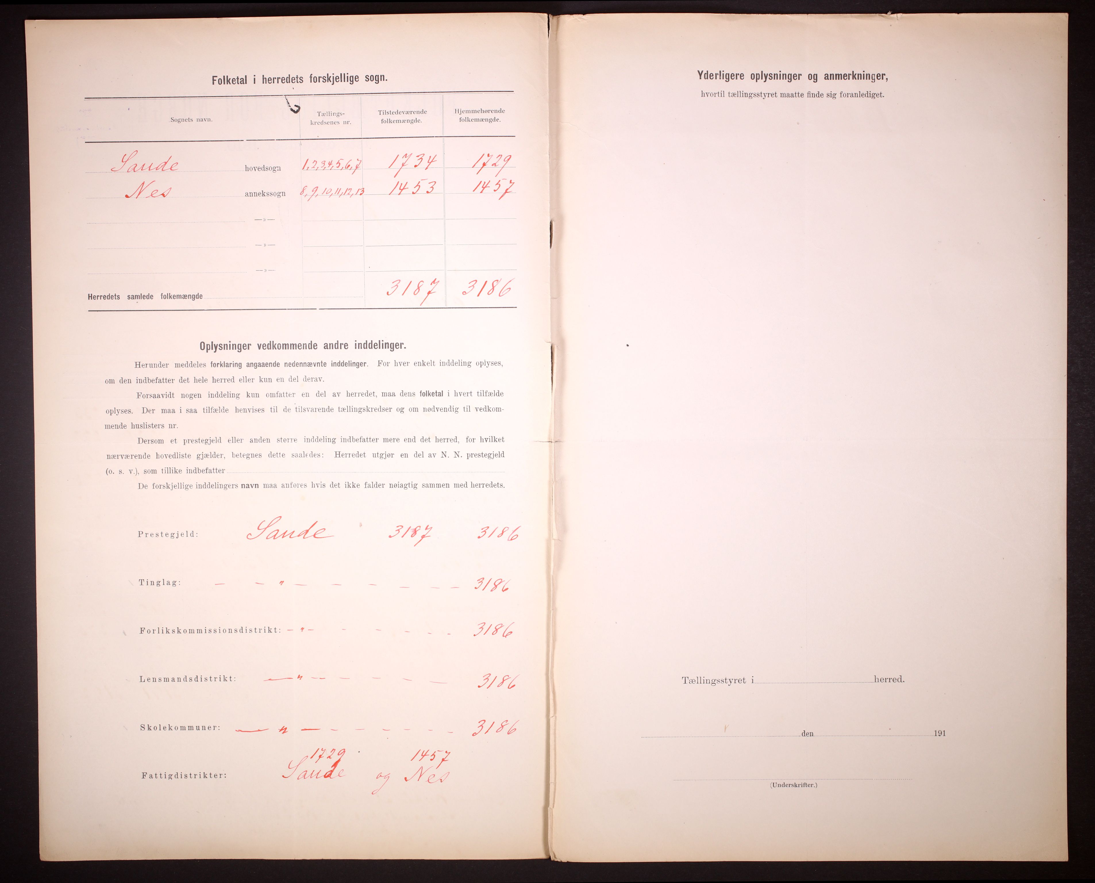 RA, 1910 census for Sauherad, 1910, p. 3