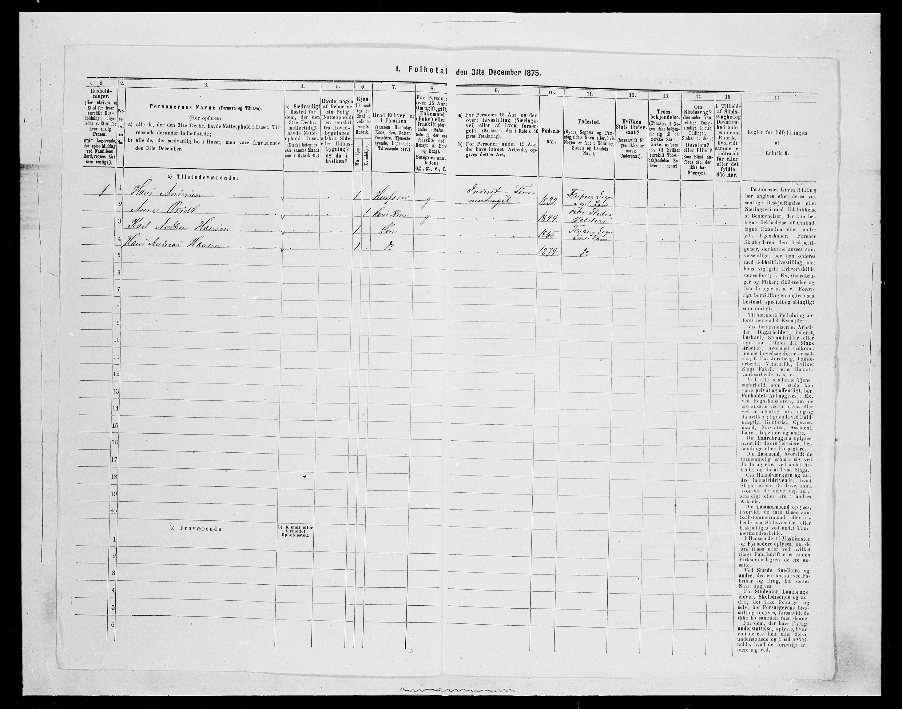 SAH, 1875 census for 0536P Søndre Land, 1875, p. 456