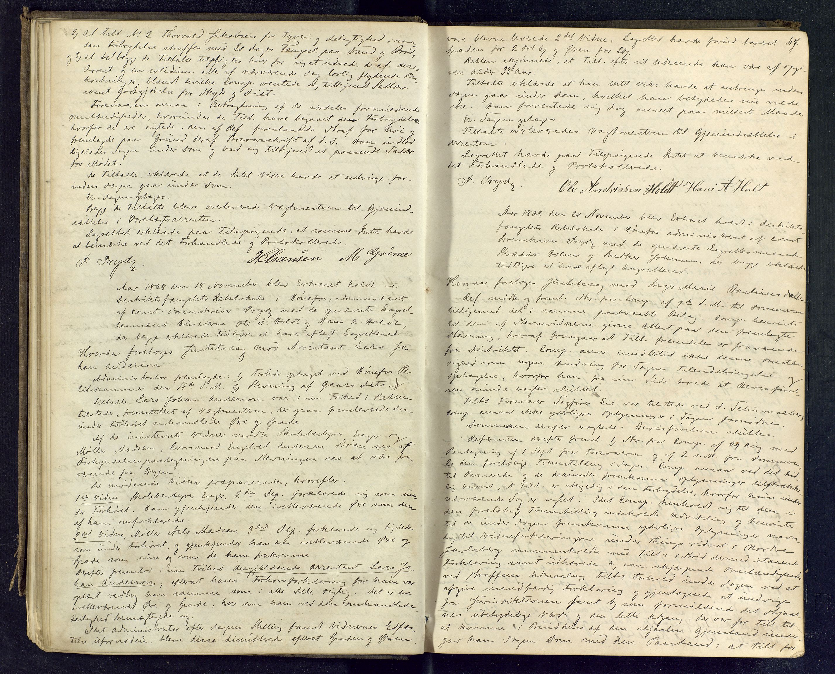 Ringerike sorenskriveri, AV/SAKO-A-105/F/Fc/Fcb/L0003: Ekstrarettsprotokoll, 1868-1878, p. 46-47