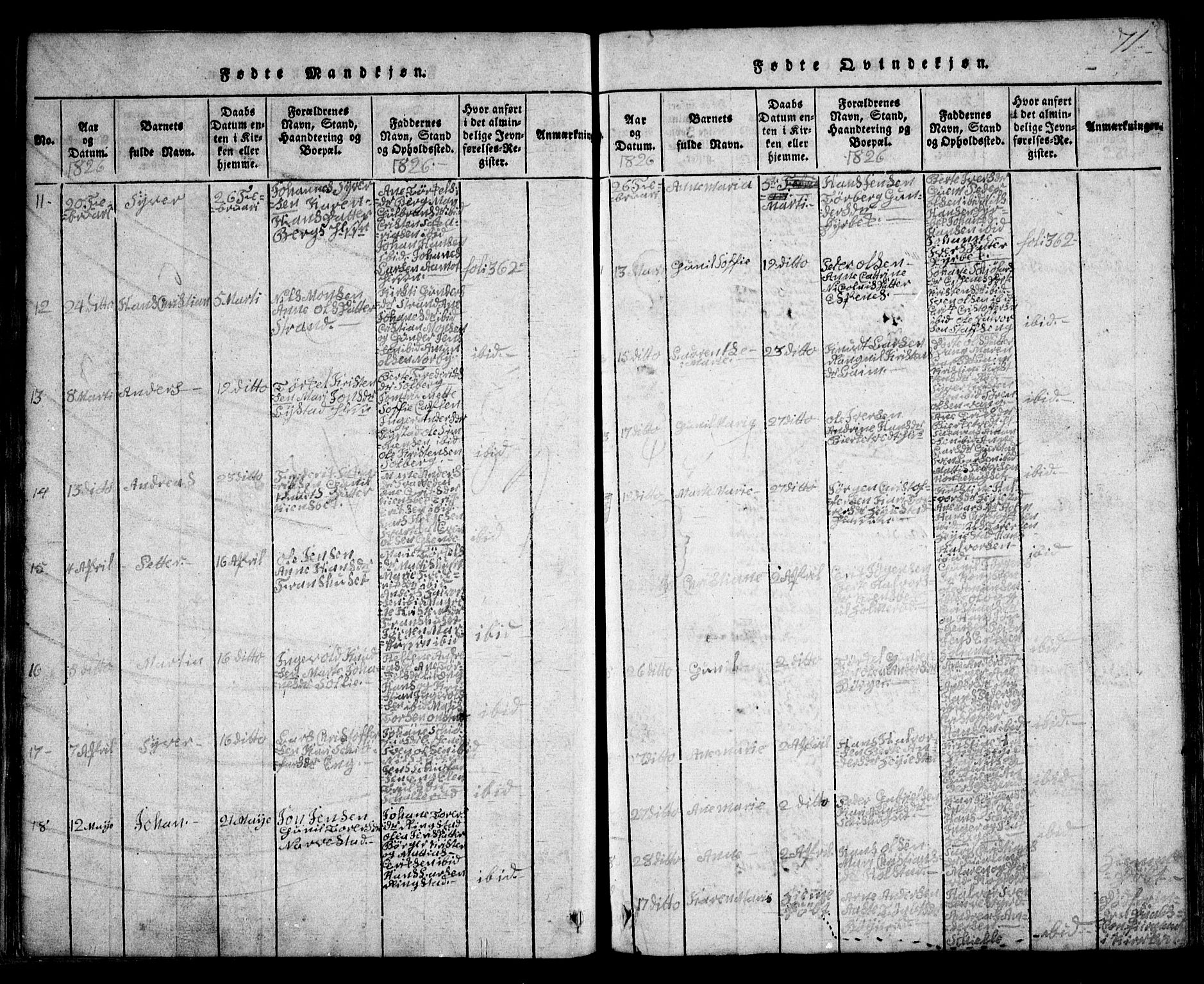 Skiptvet prestekontor Kirkebøker, SAO/A-20009/G/Ga/L0001: Parish register (copy) no. 1, 1815-1838, p. 71