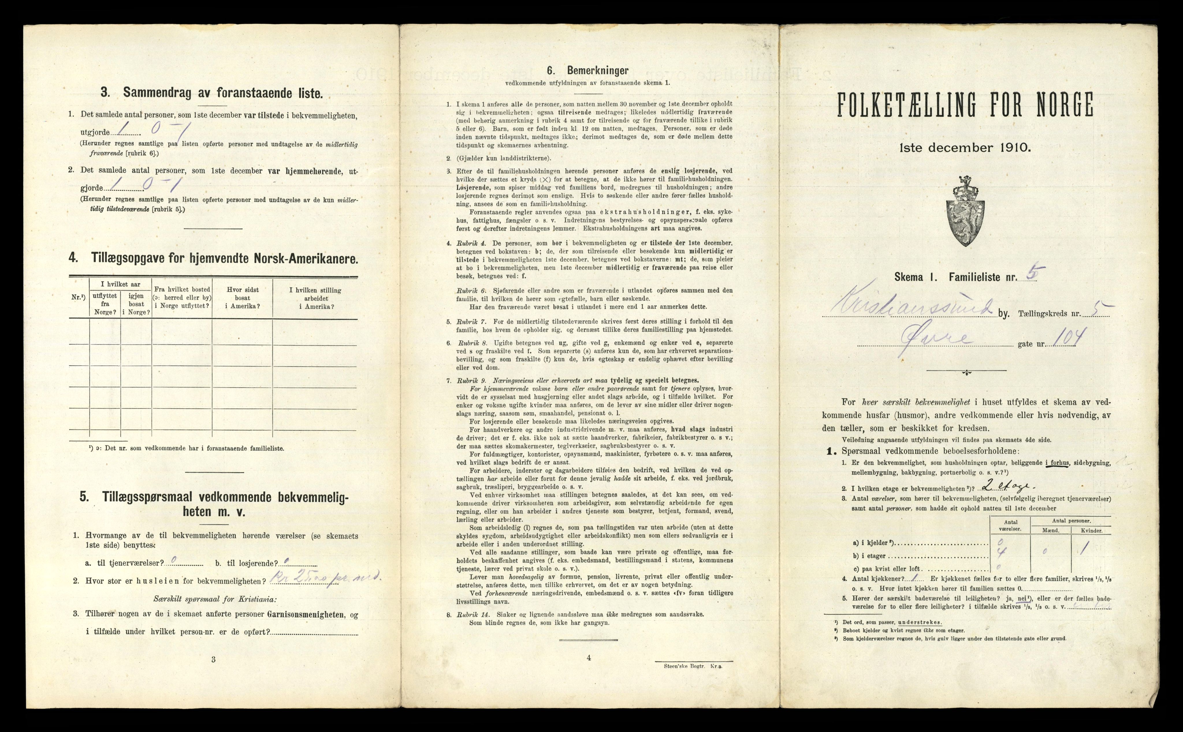 RA, 1910 census for Kristiansund, 1910, p. 987