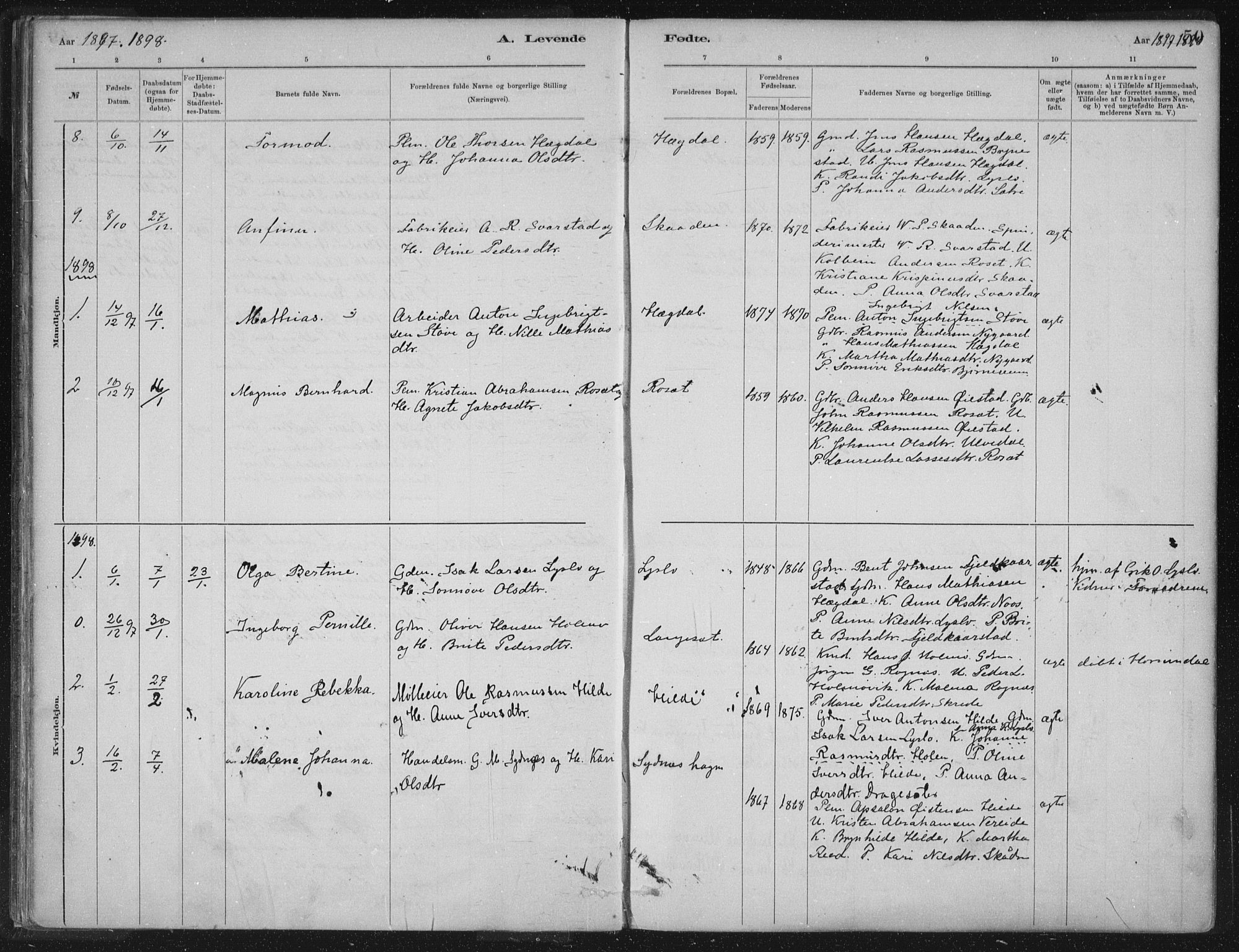 Innvik sokneprestembete, AV/SAB-A-80501: Parish register (official) no. B  1, 1879-1902, p. 50