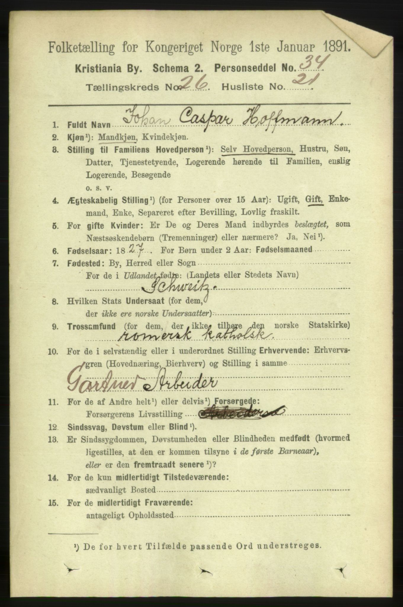 RA, 1891 census for 0301 Kristiania, 1891, p. 13532