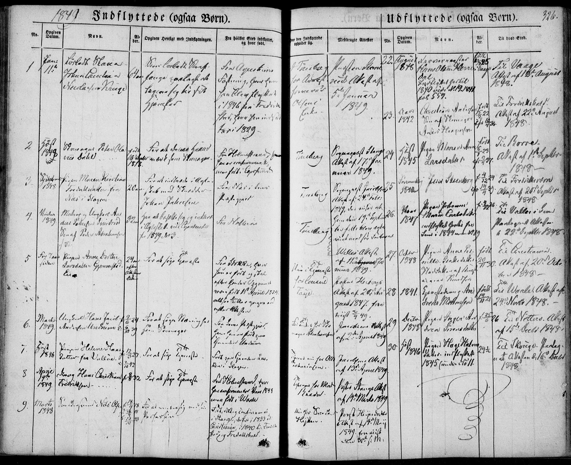 Tønsberg kirkebøker, SAKO/A-330/F/Fa/L0007: Parish register (official) no. I 7, 1845-1854, p. 326