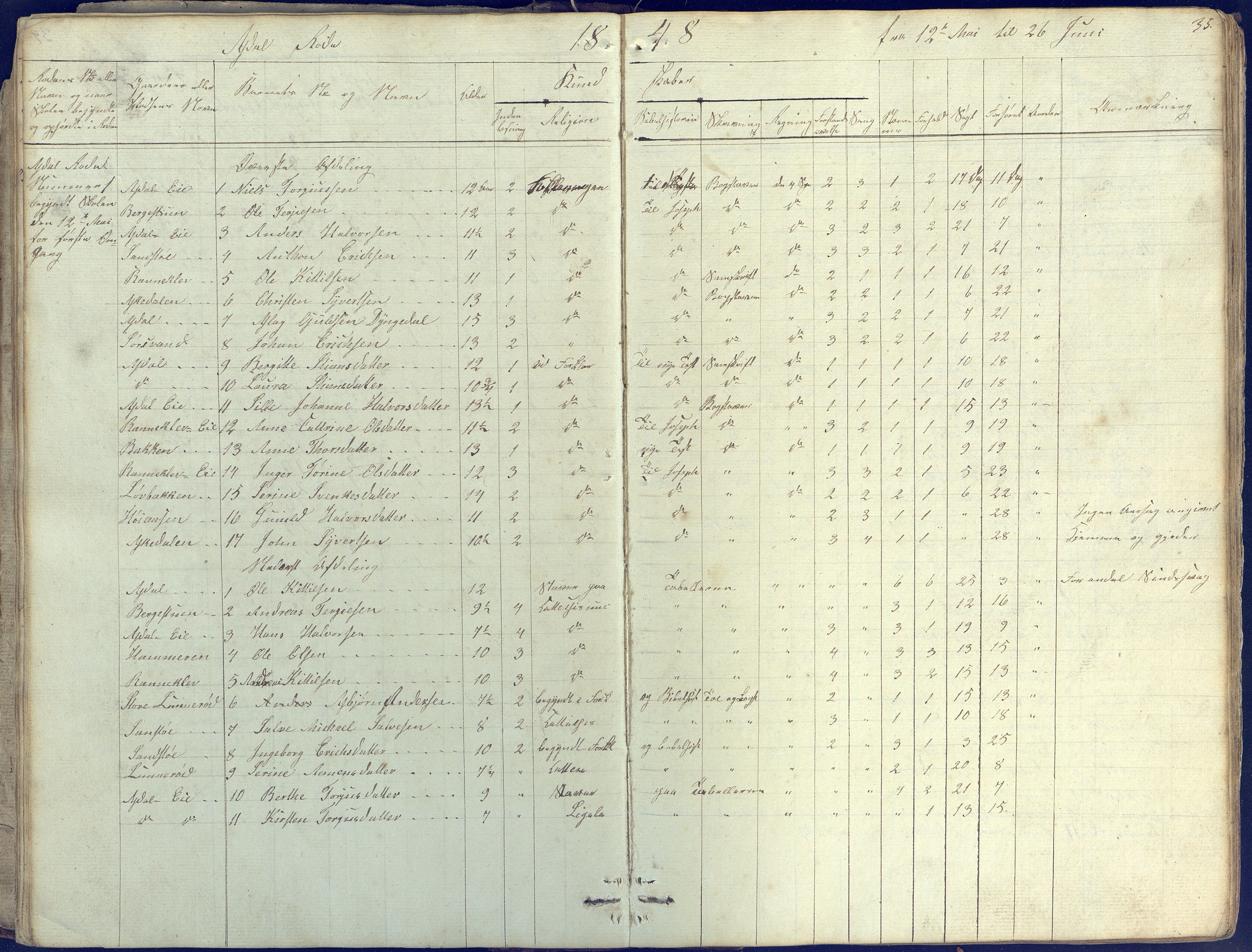 Øyestad kommune frem til 1979, AAKS/KA0920-PK/06/06E/L0001: Skolejournal, 1845-1863, p. 35