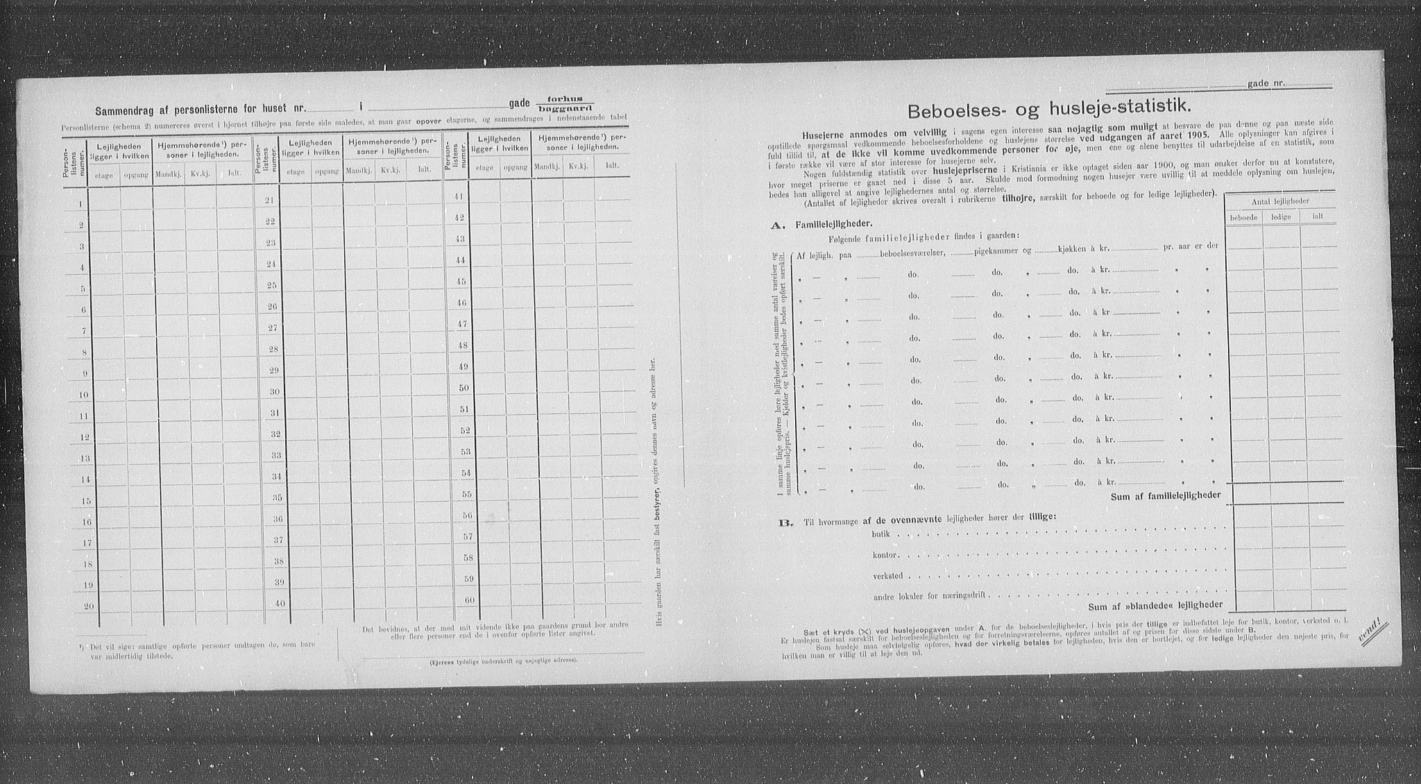 OBA, Municipal Census 1905 for Kristiania, 1905, p. 23172