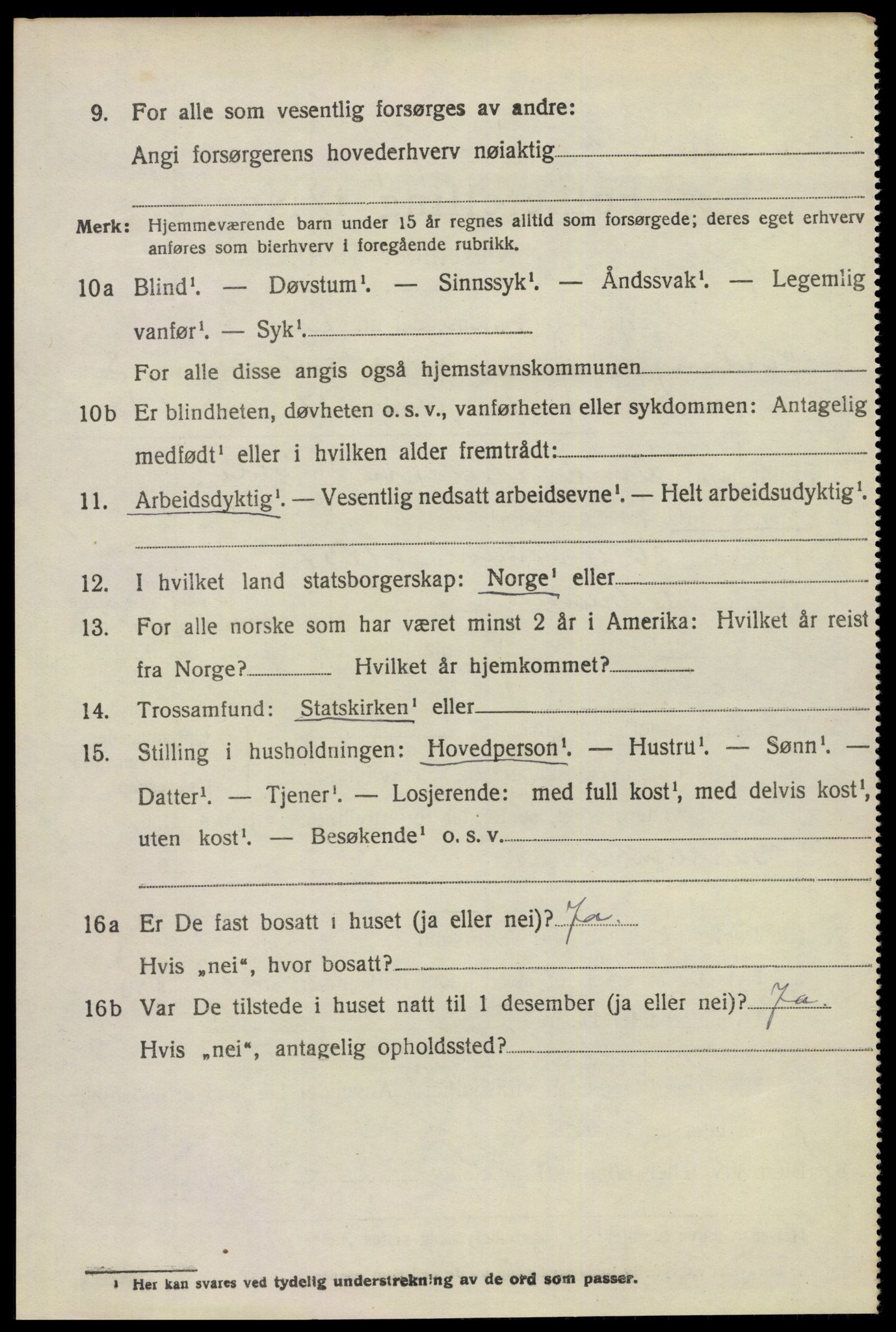 SAKO, 1920 census for Eidanger, 1920, p. 3359