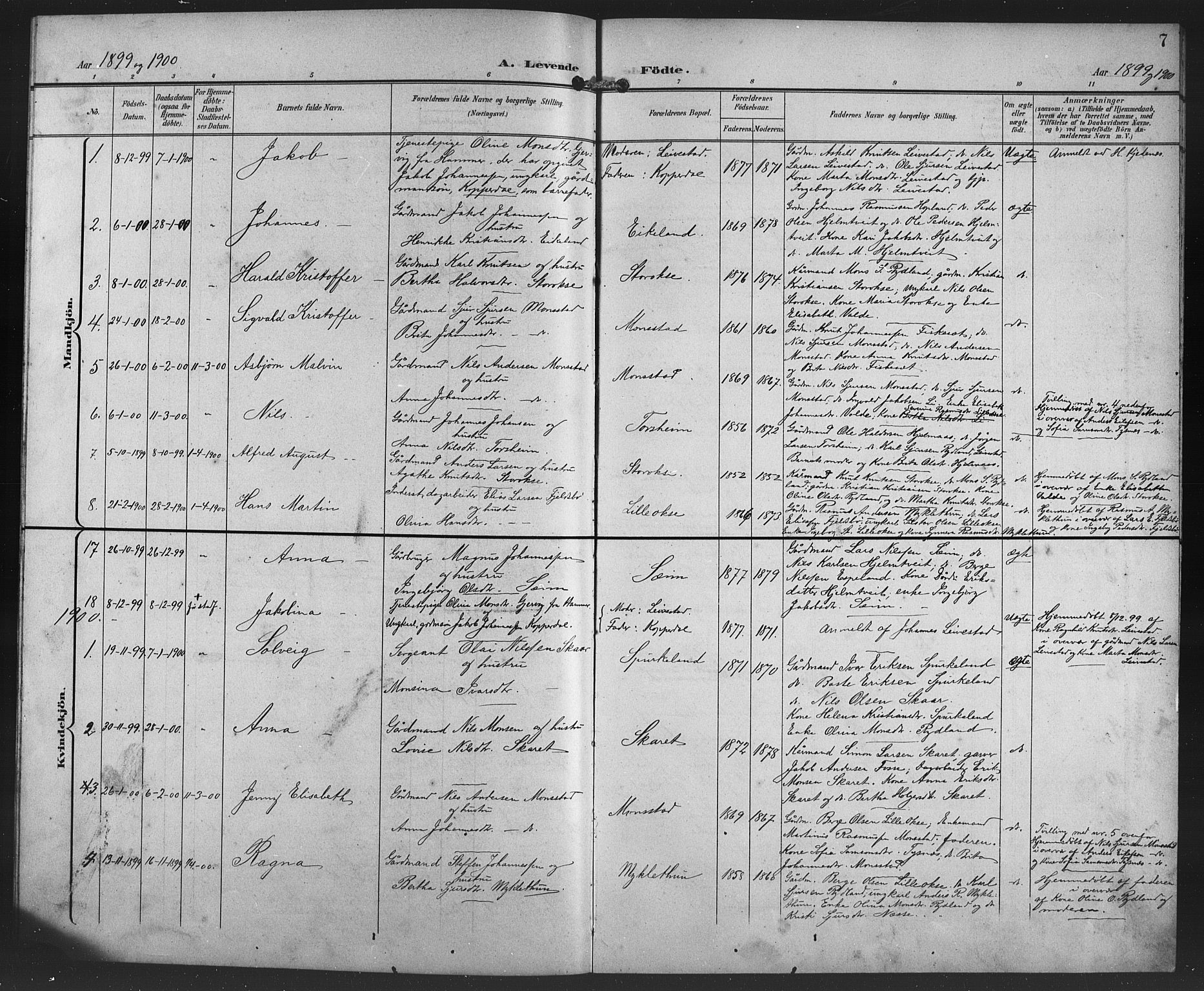 Alversund Sokneprestembete, SAB/A-73901/H/Ha/Haa/Haad/L0003: Parish register (official) no. D 3, 1899-1908, p. 7