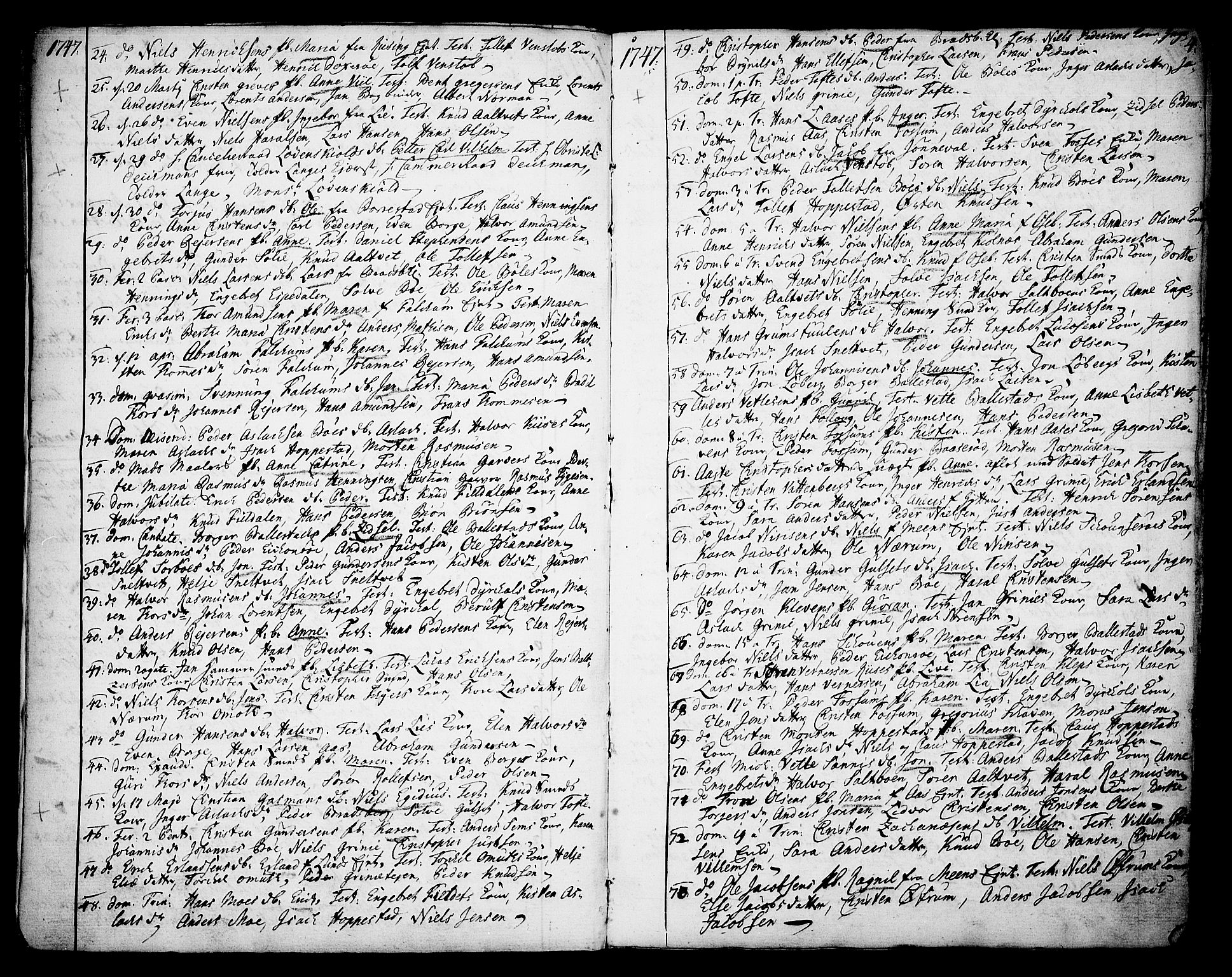 Gjerpen kirkebøker, SAKO/A-265/F/Fa/L0002: Parish register (official) no. I 2, 1747-1795, p. 4