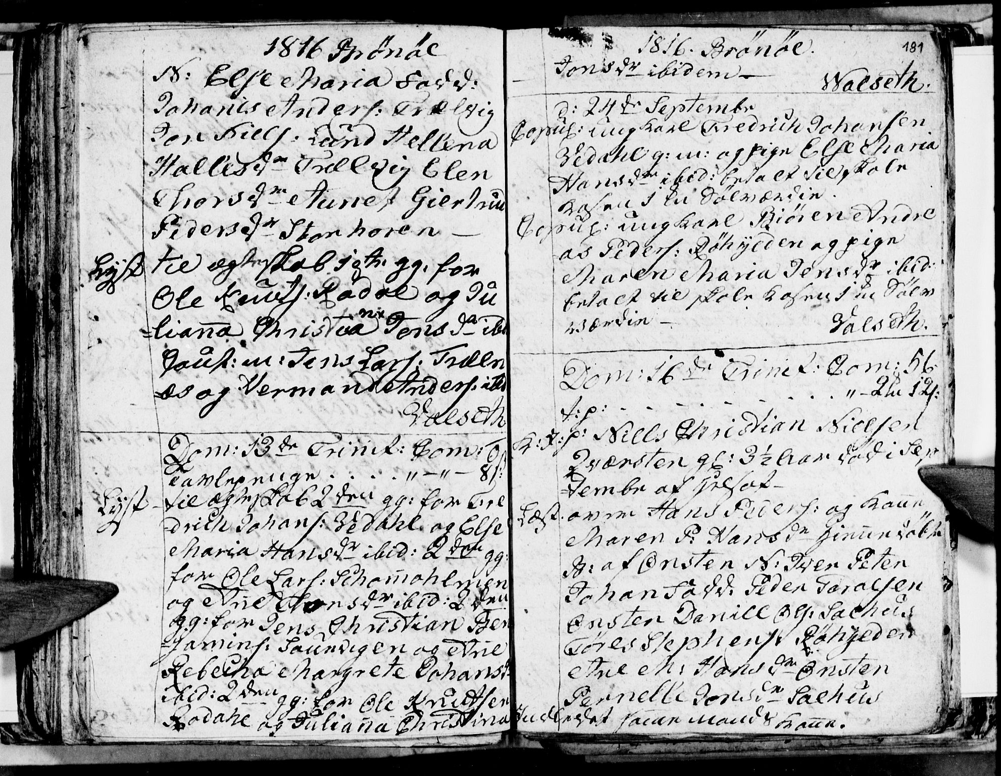 Ministerialprotokoller, klokkerbøker og fødselsregistre - Nordland, AV/SAT-A-1459/813/L0209: Parish register (copy) no. 813C01, 1803-1821, p. 181