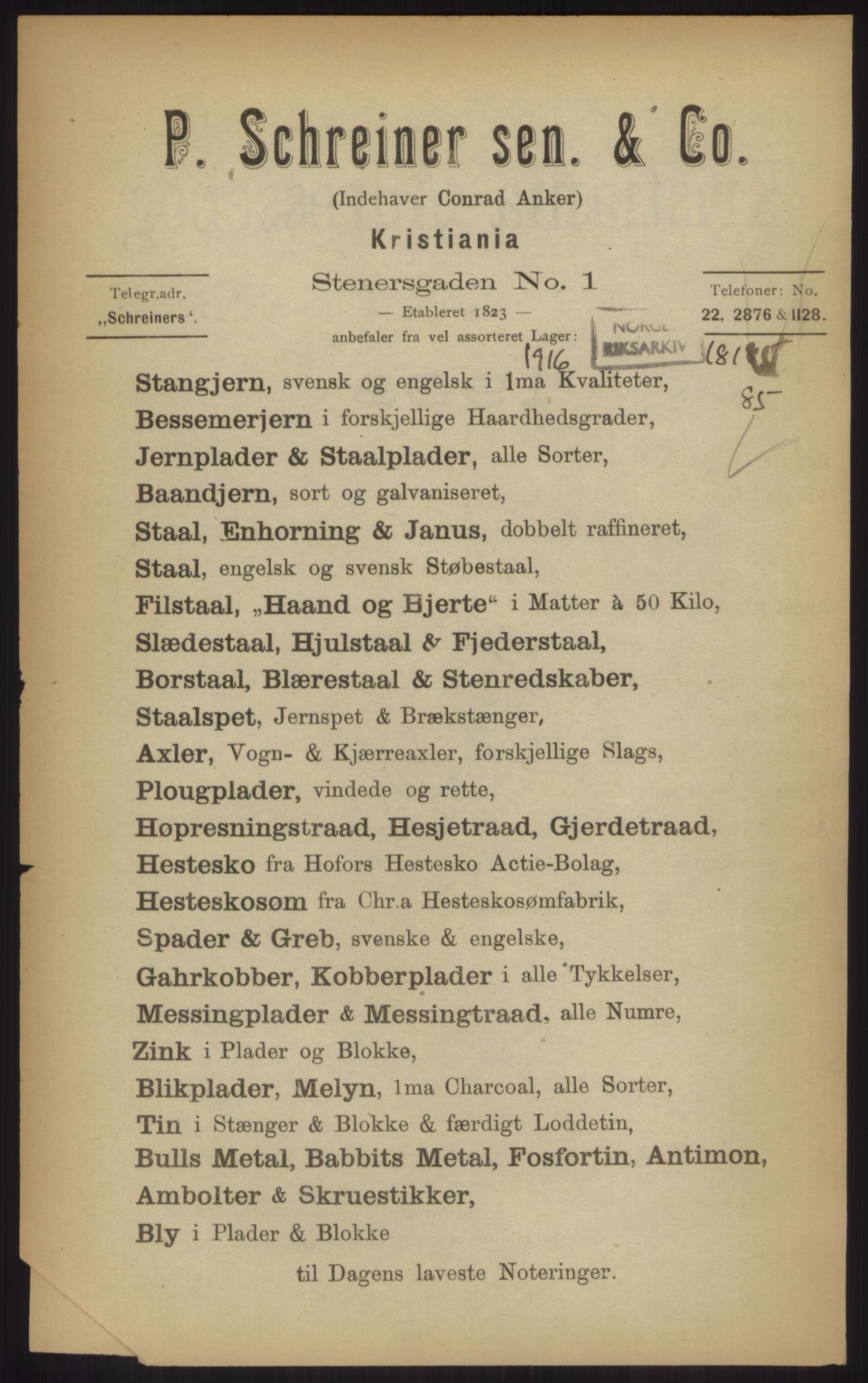 Kristiania/Oslo adressebok, PUBL/-, 1903