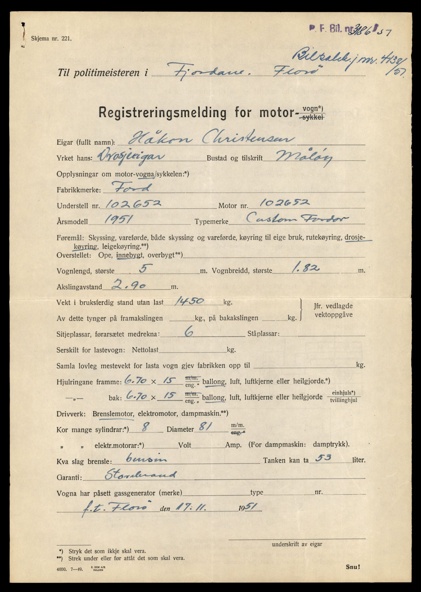 Møre og Romsdal vegkontor - Ålesund trafikkstasjon, AV/SAT-A-4099/F/Fe/L0046: Registreringskort for kjøretøy T 14445 - T 14579, 1927-1998