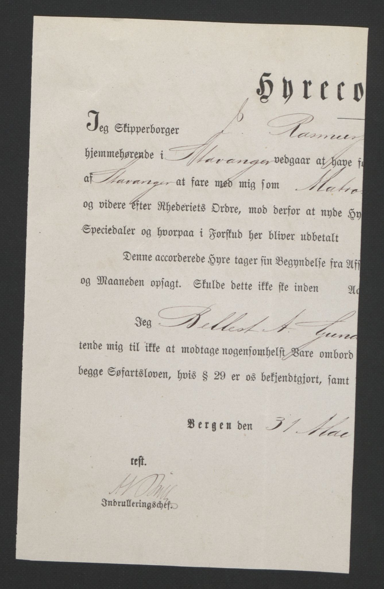 Stavanger sjømannskontor, AV/SAST-A-102006/F/Ff/L0002: Annotasjonsrulle, patentnr. 595-1143 (del 2), 1860-1864, p. 4