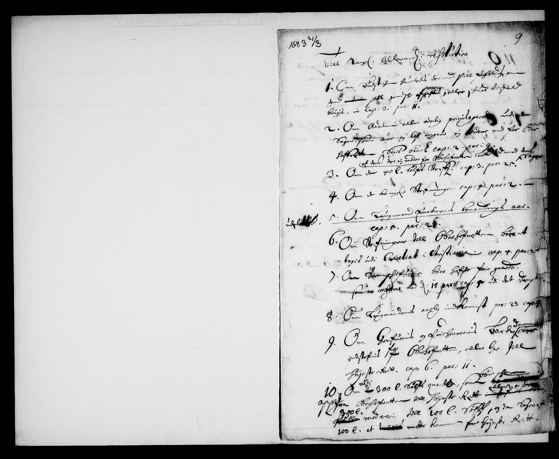 Danske Kanselli, Skapsaker, AV/RA-EA-4061/G/L0008: Tillegg til skapsakene, 1666-1688, p. 291