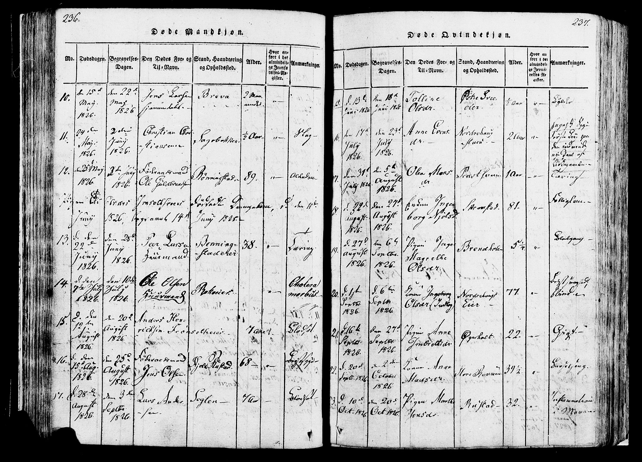 Løten prestekontor, SAH/PREST-022/K/Ka/L0005: Parish register (official) no. 5, 1814-1832, p. 236-237